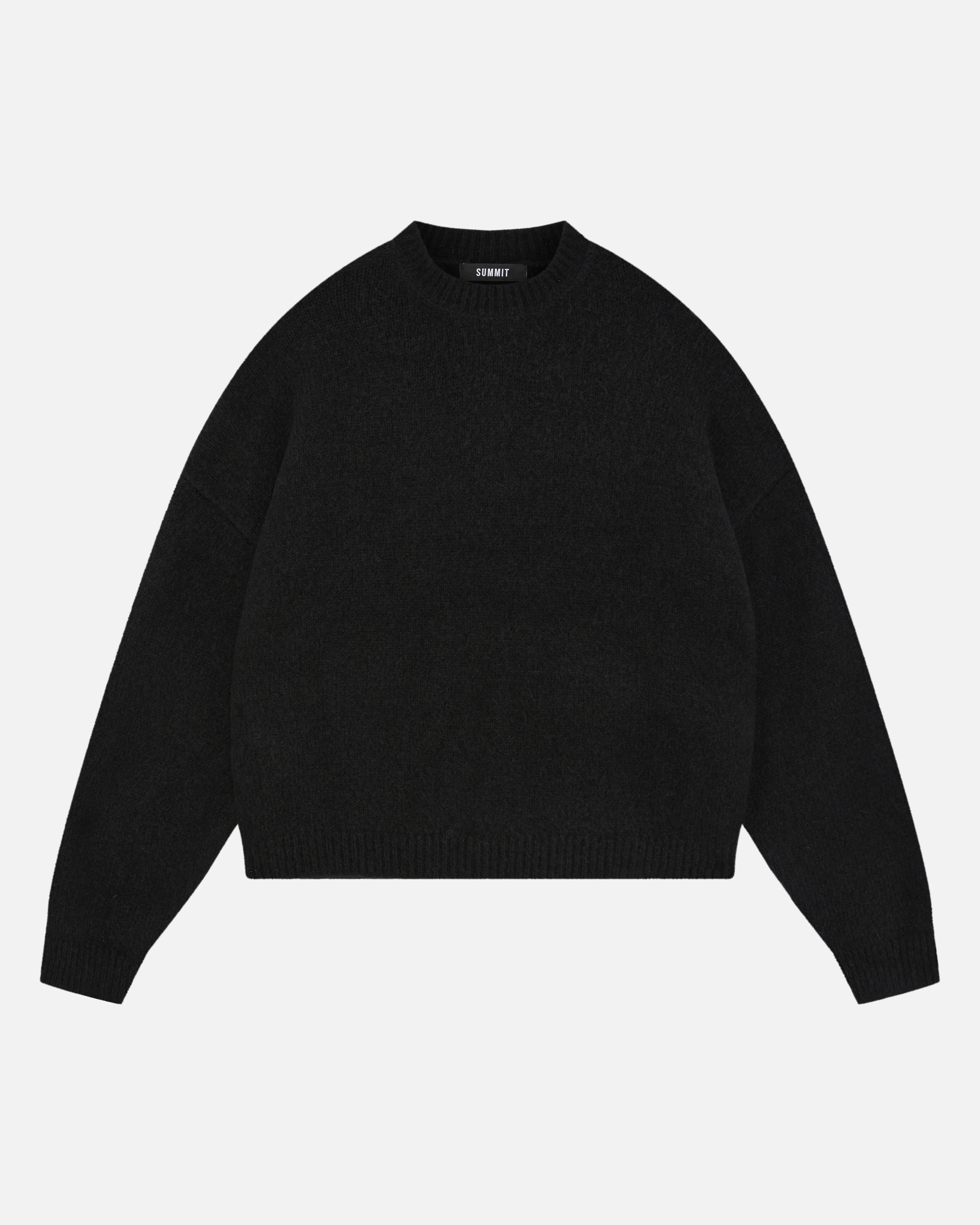 ALPACA KNIT JUMPER - BLACK