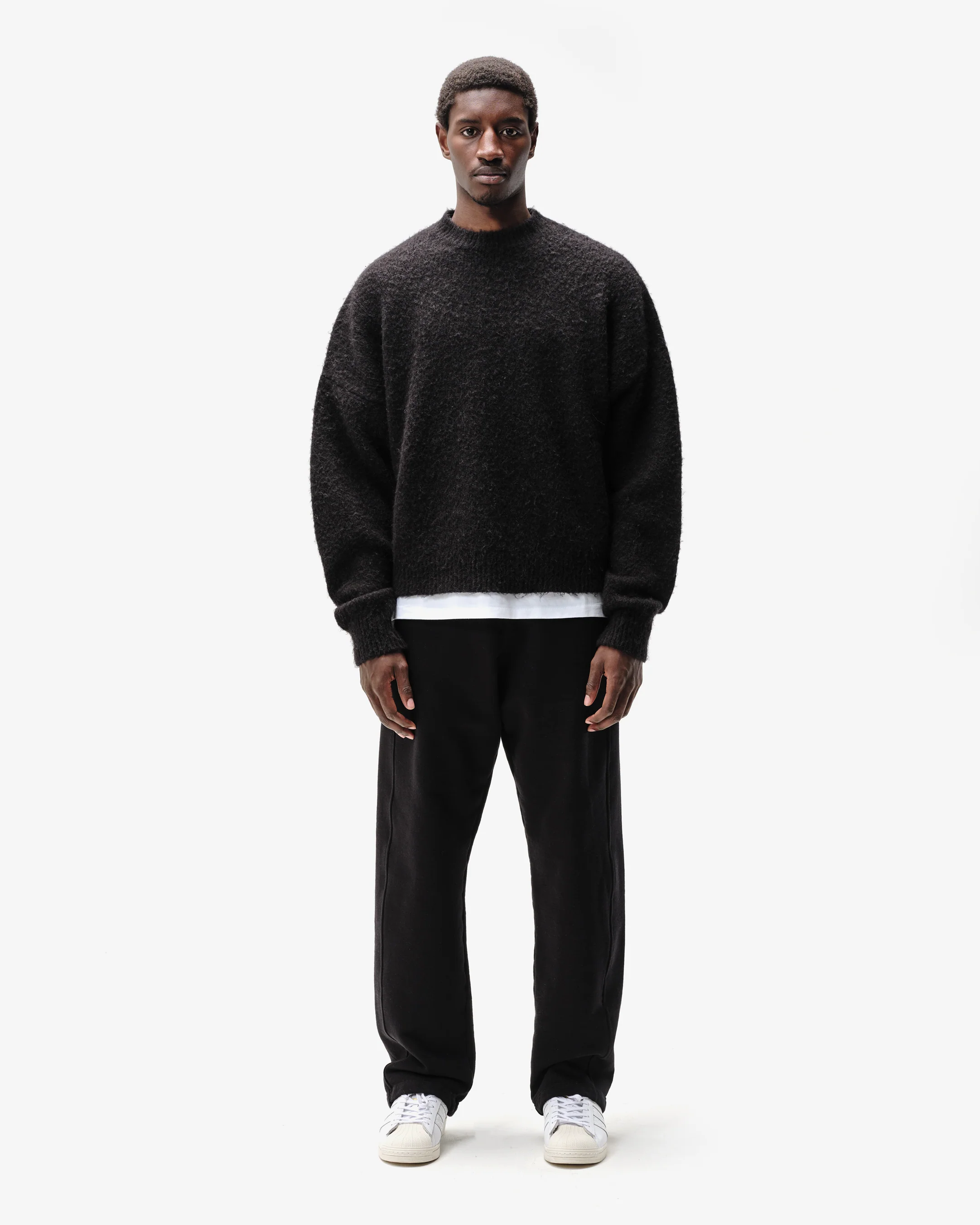 ALPACA KNIT JUMPER - BLACK - Image 5