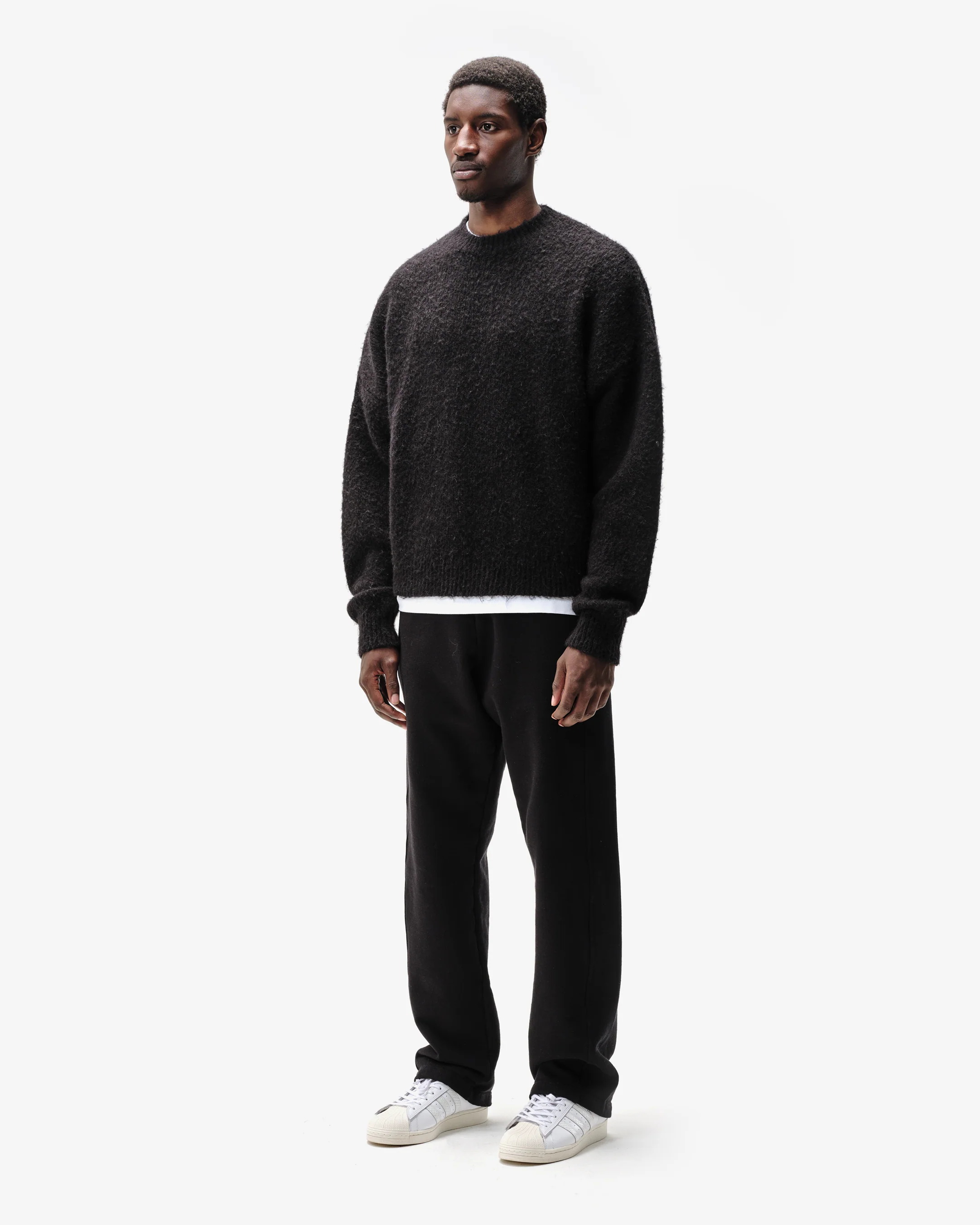 ALPACA KNIT JUMPER - BLACK - Image 6