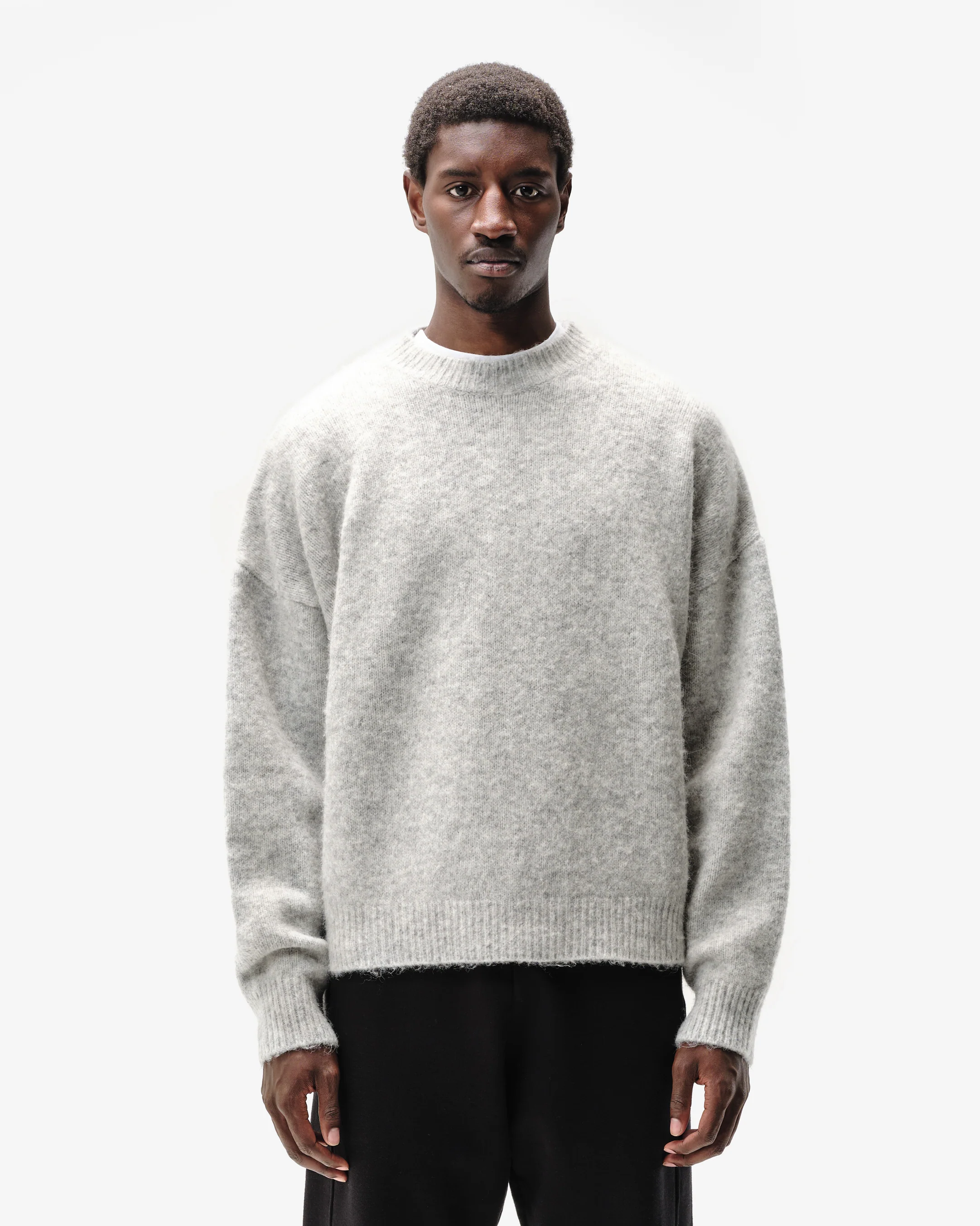ALPACA KNIT JUMPER - GREY - Image 3