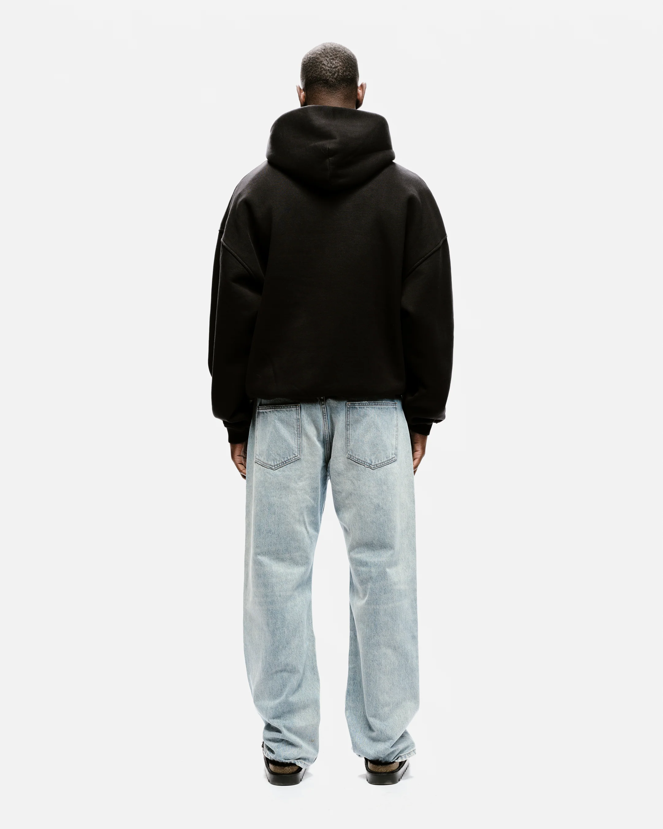 APPLIQUE HOODIE - BLACK - Image 5