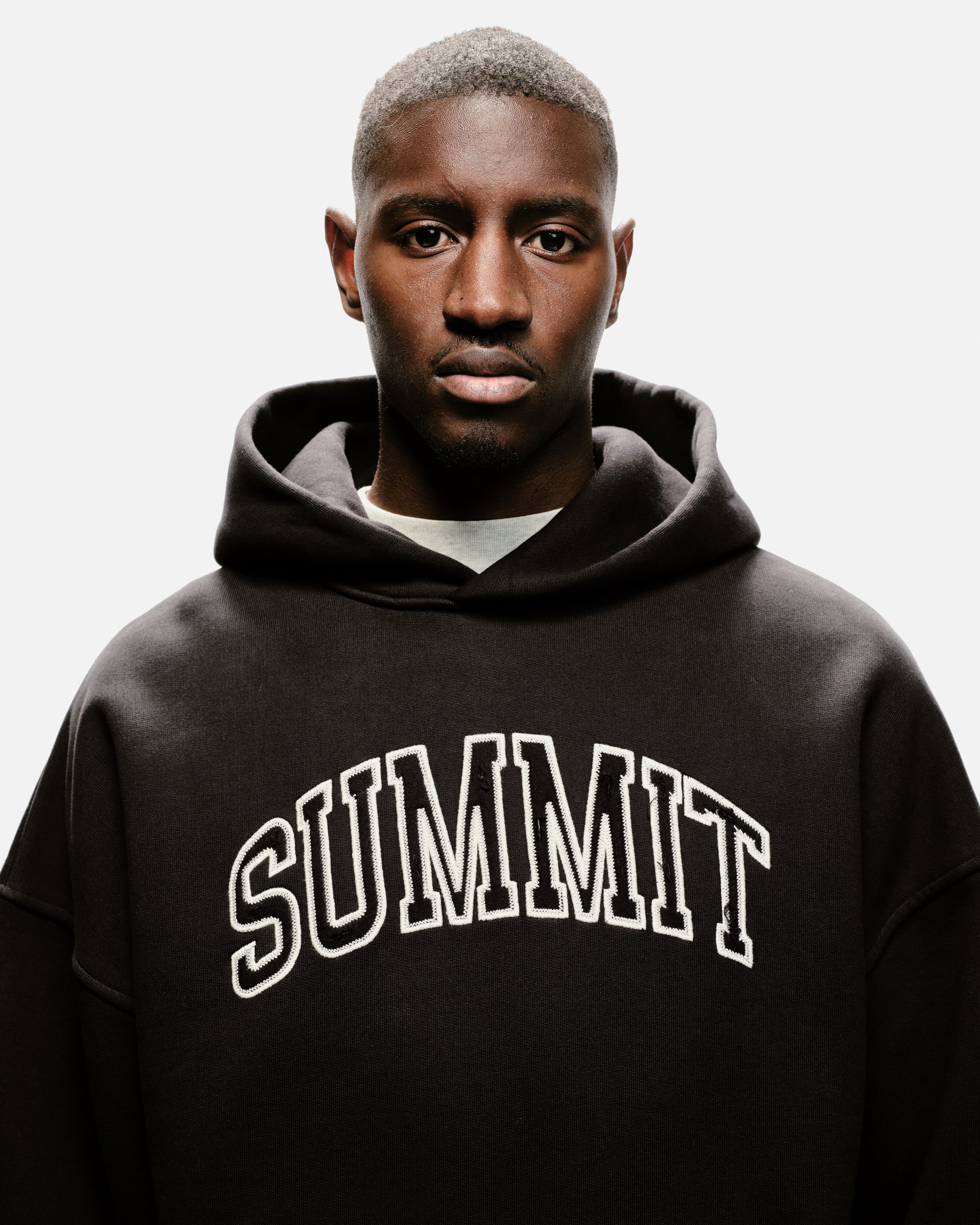 APPLIQUE HOODIE - BLACK - Image 6