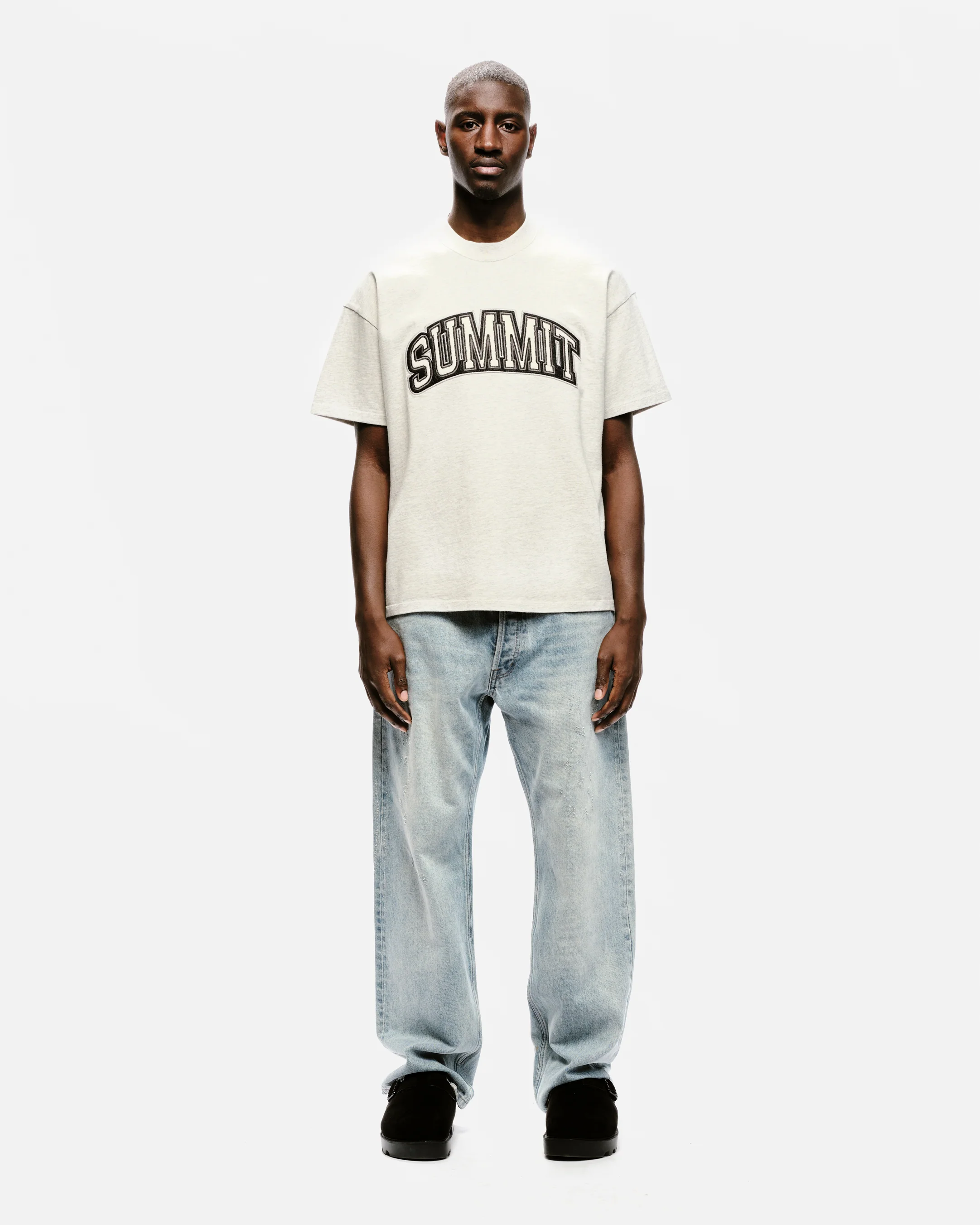APPLIQUE T-SHIRT - MARL GREY - Image 2