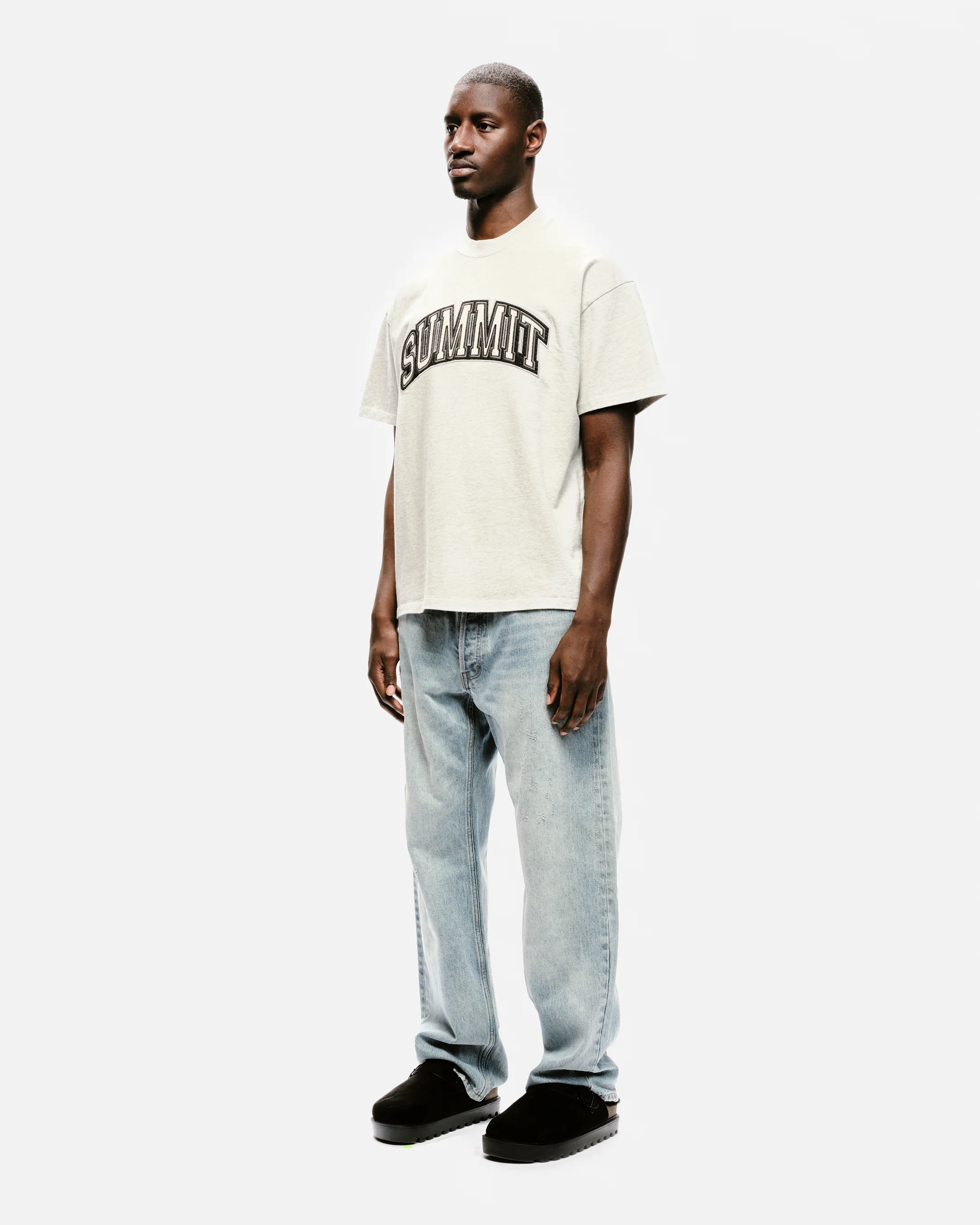 APPLIQUE T-SHIRT - MARL GREY - Image 3