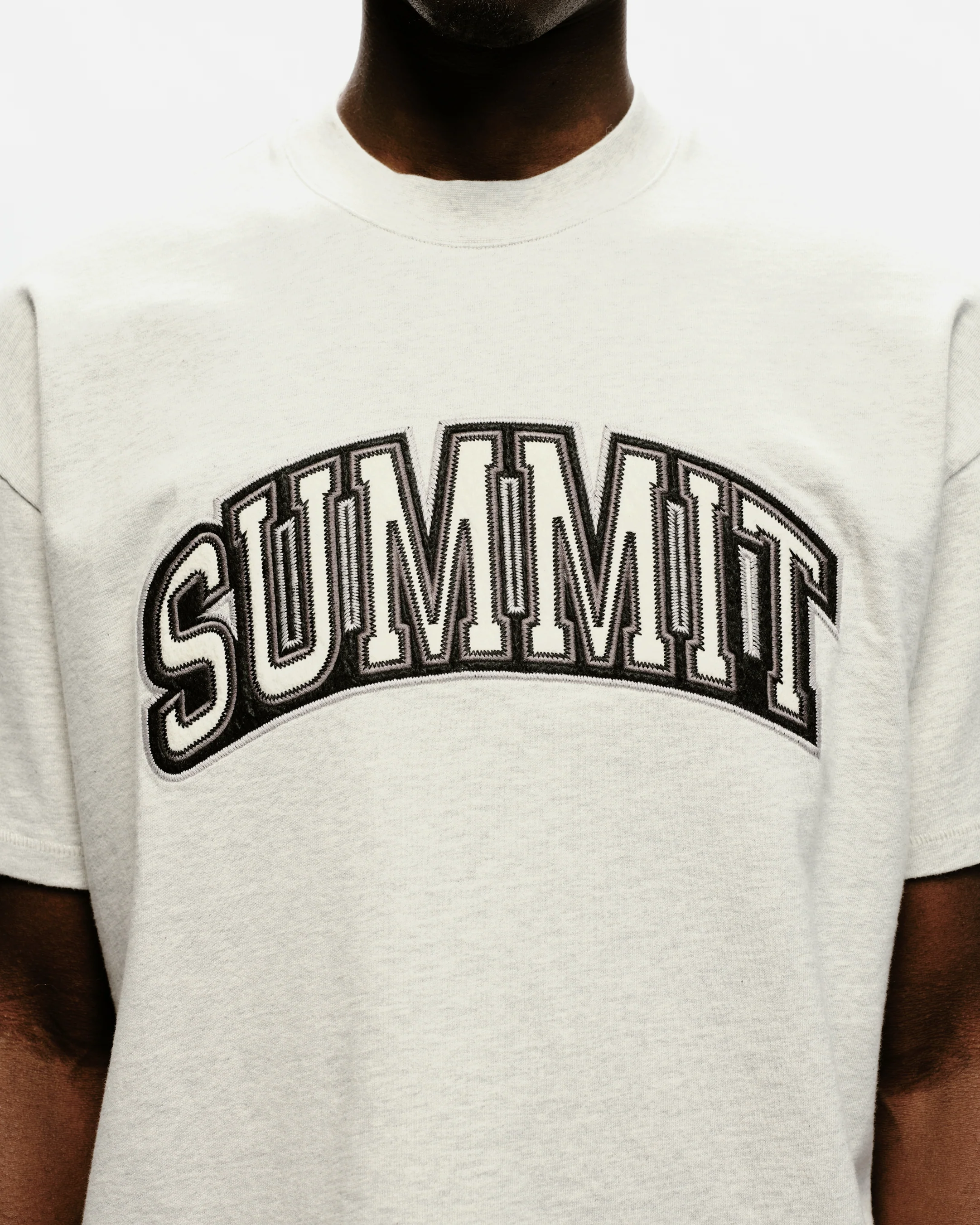 APPLIQUE T-SHIRT - MARL GREY - Image 5