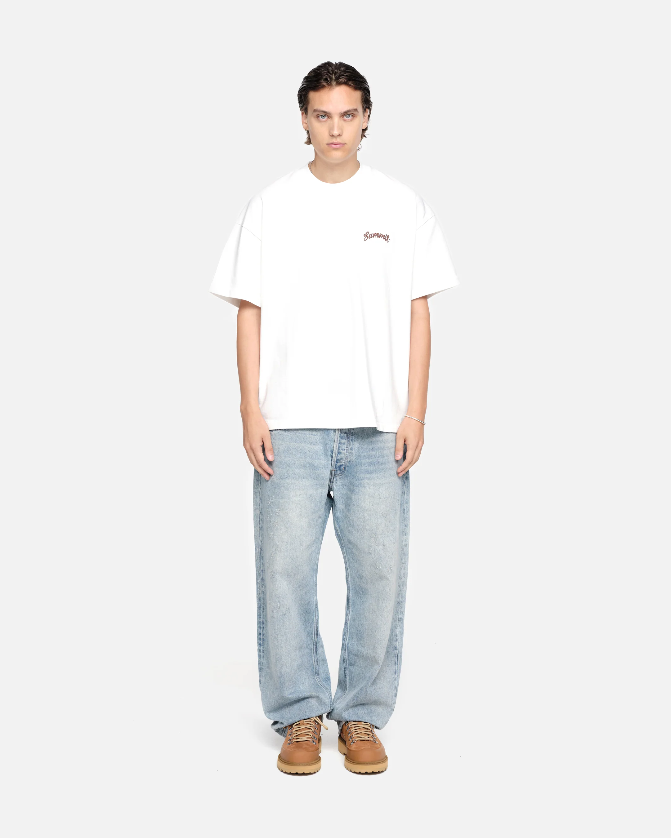 CHAIN STITCH T-SHIRT - OFF WHITE - Image 3