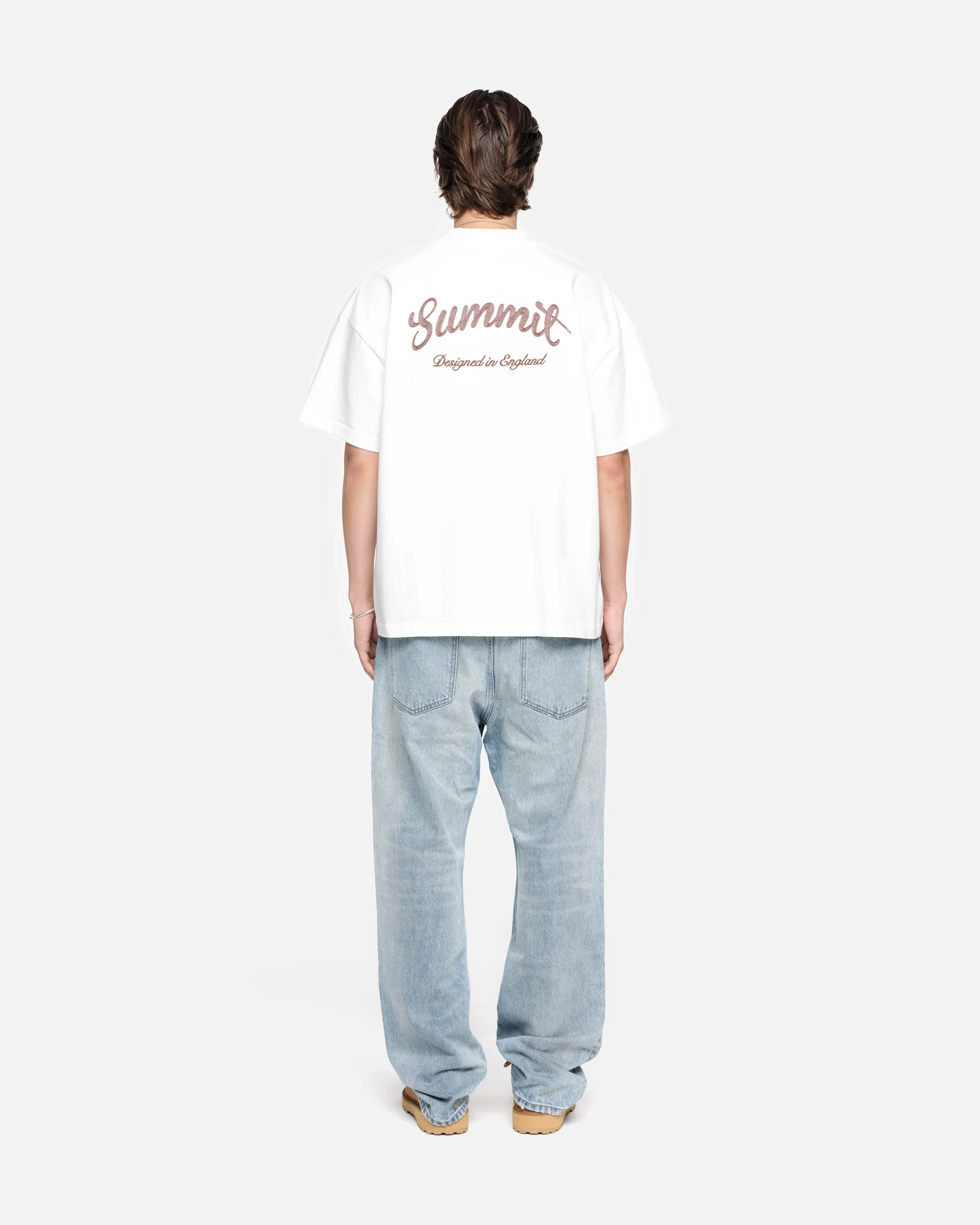 CHAIN STITCH T-SHIRT - OFF WHITE - Image 5