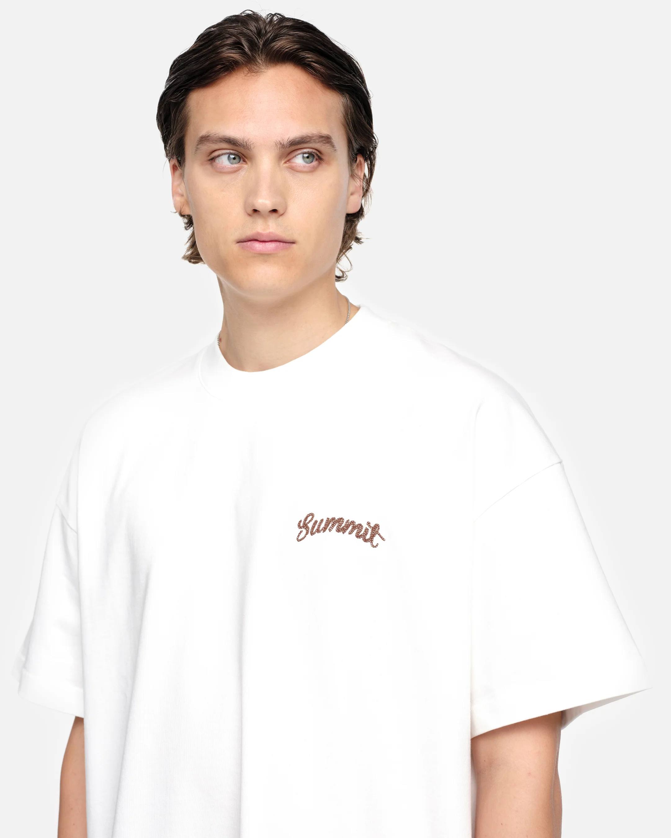 CHAIN STITCH T-SHIRT - OFF WHITE - Image 7