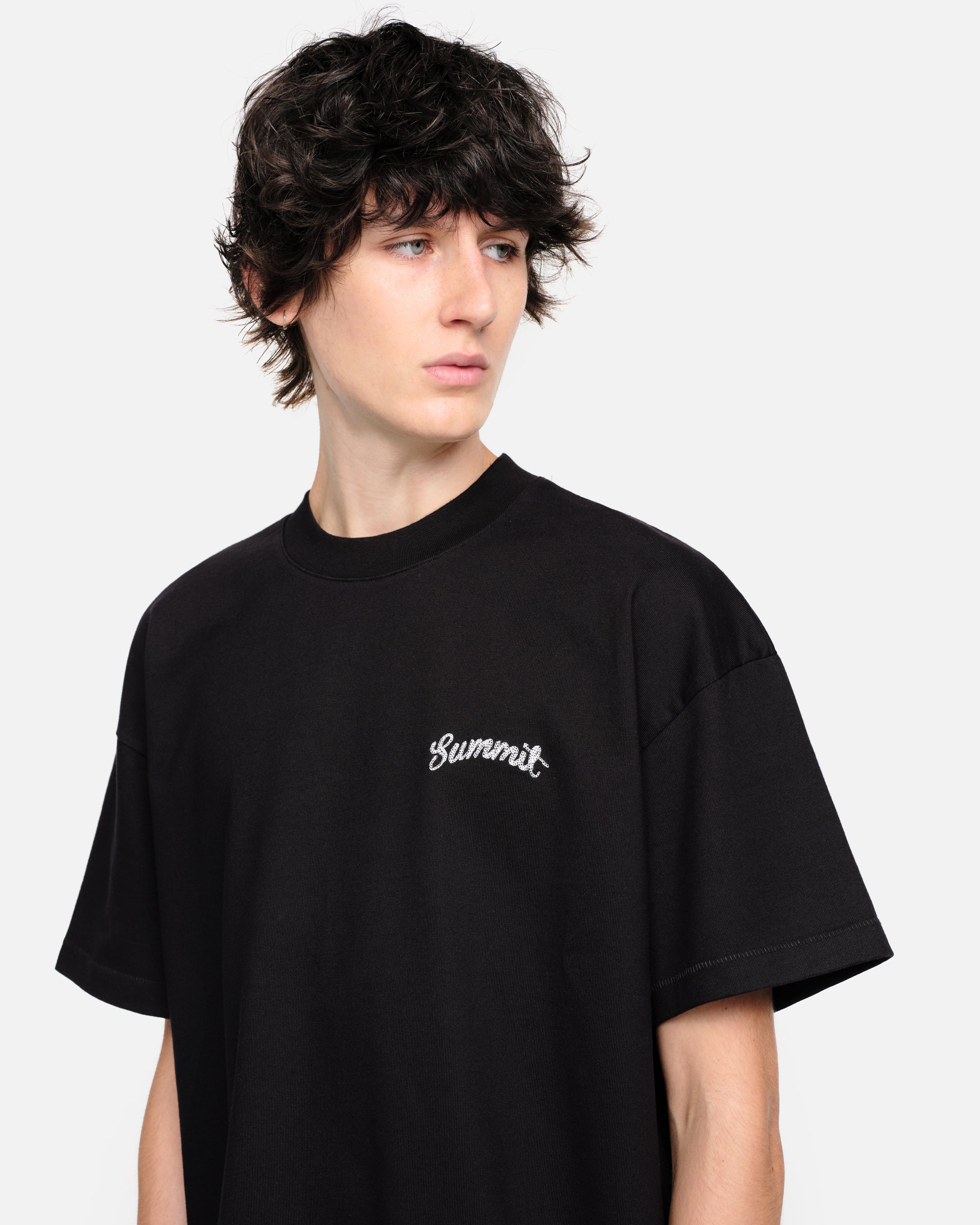 CHAINSTITCH T-SHIRT - BLACK - Image 6
