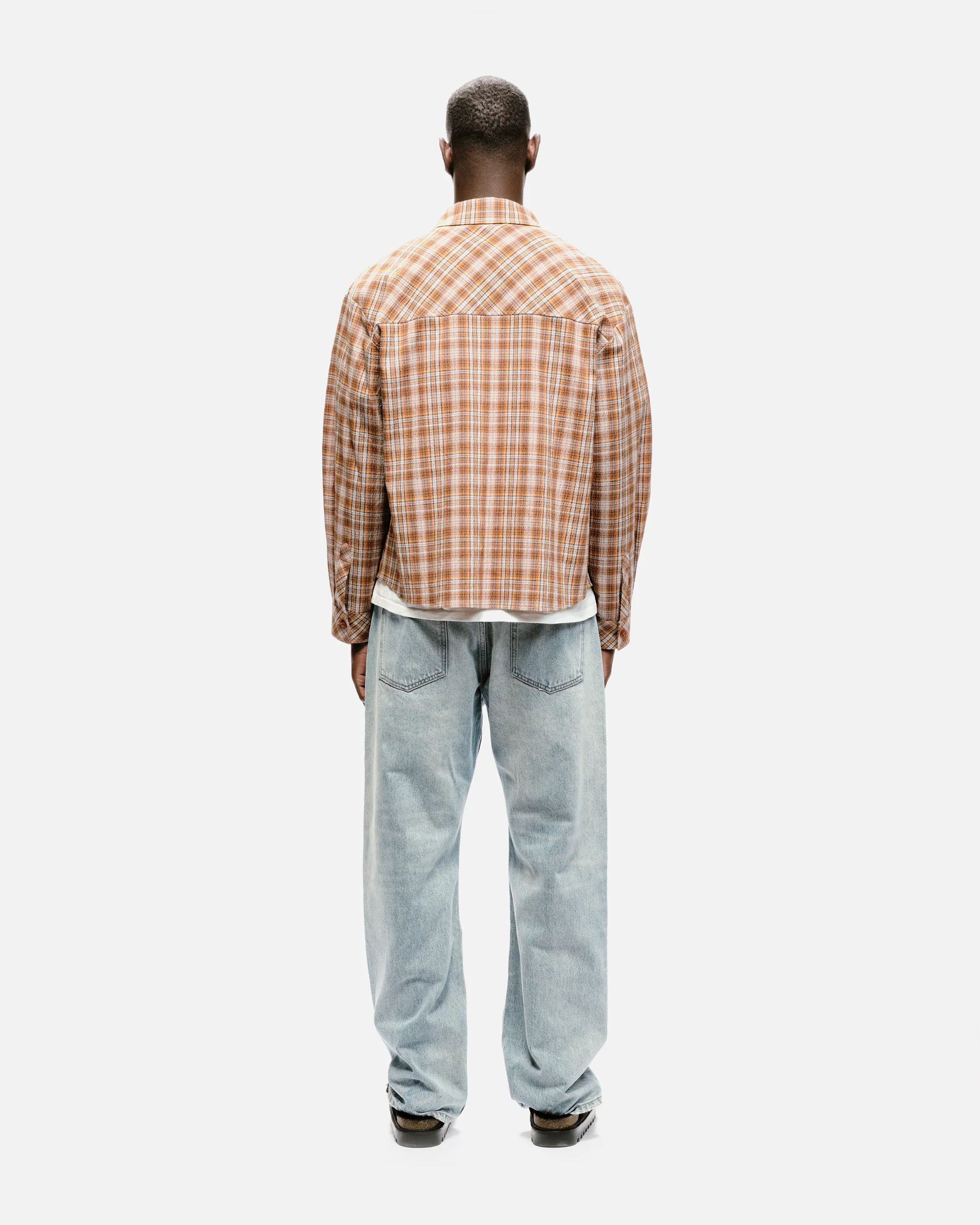 CHECK SHIRT - BURNT ORANGE - Image 5