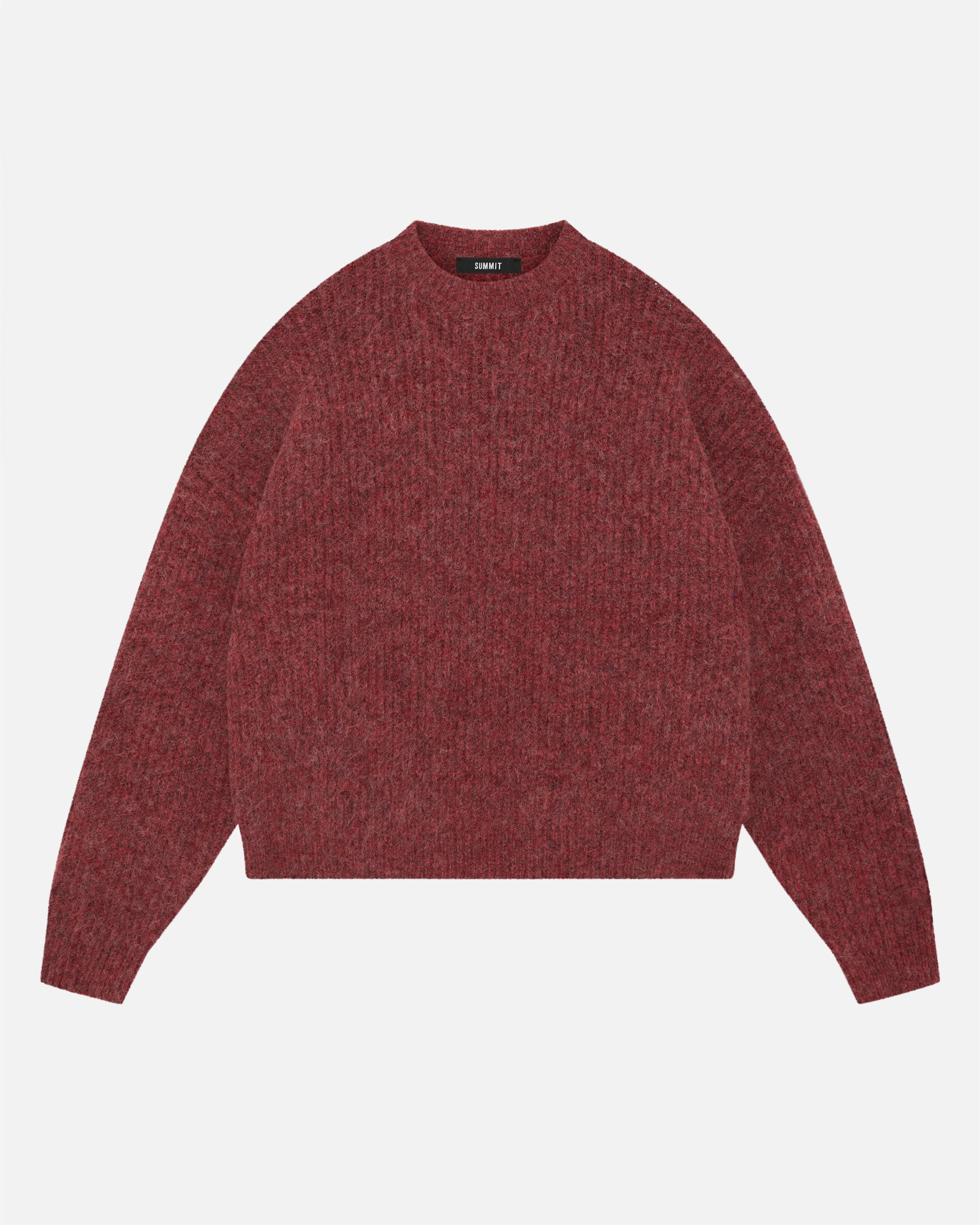 CHUNKY KNIT JUMPER - CHERRY RED