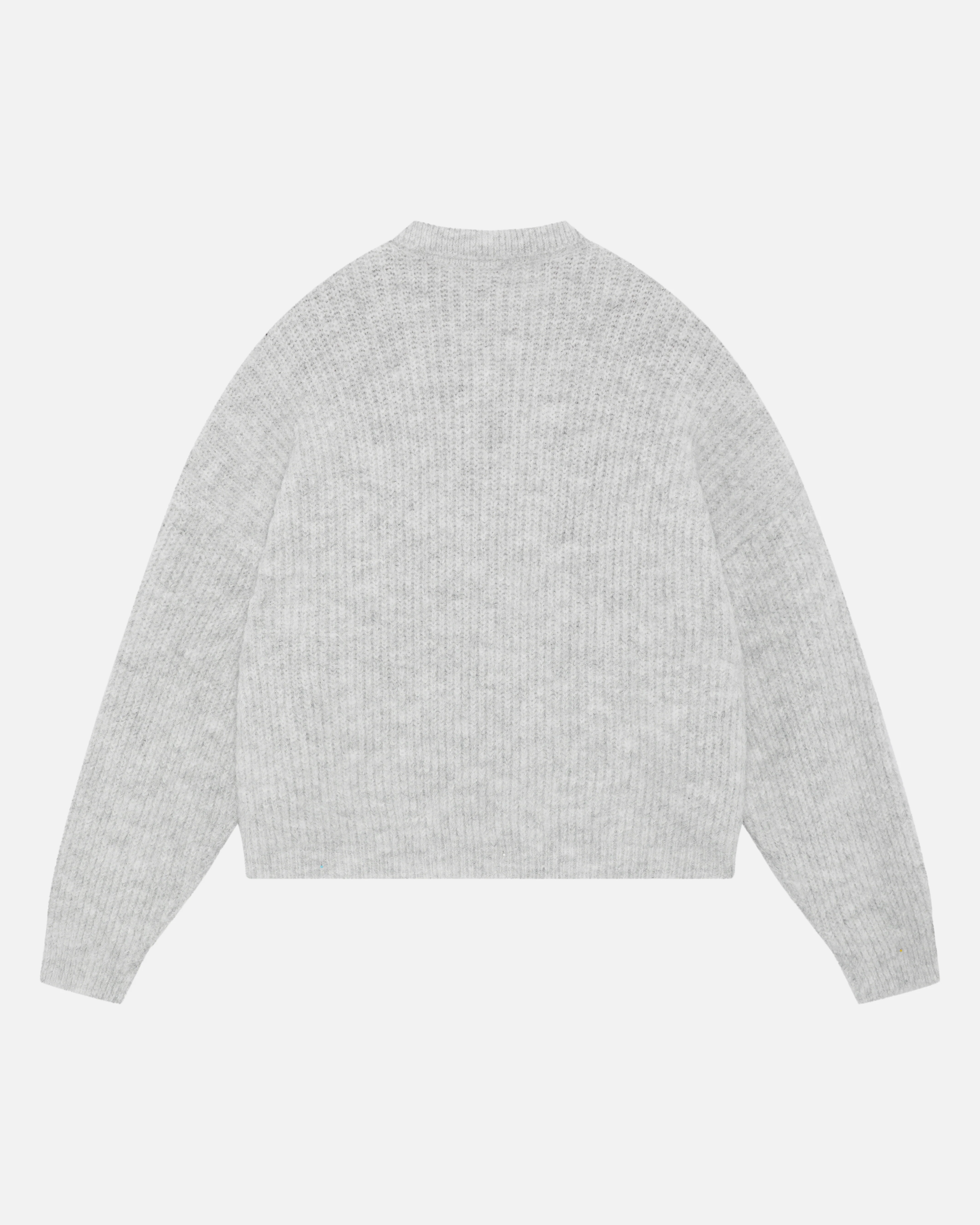CHUNKY KNIT POLO - MARL GREY - Image 2