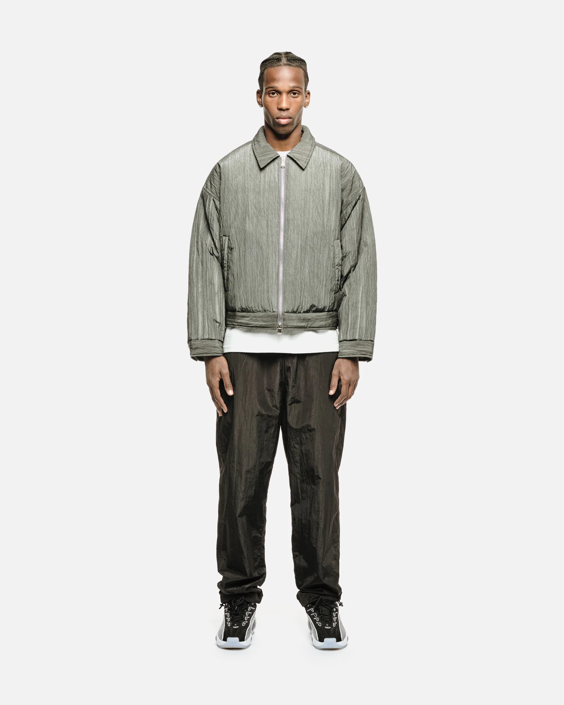 COLD WASH PUFFER SHIRT - VINTAGE GREY - Image 3