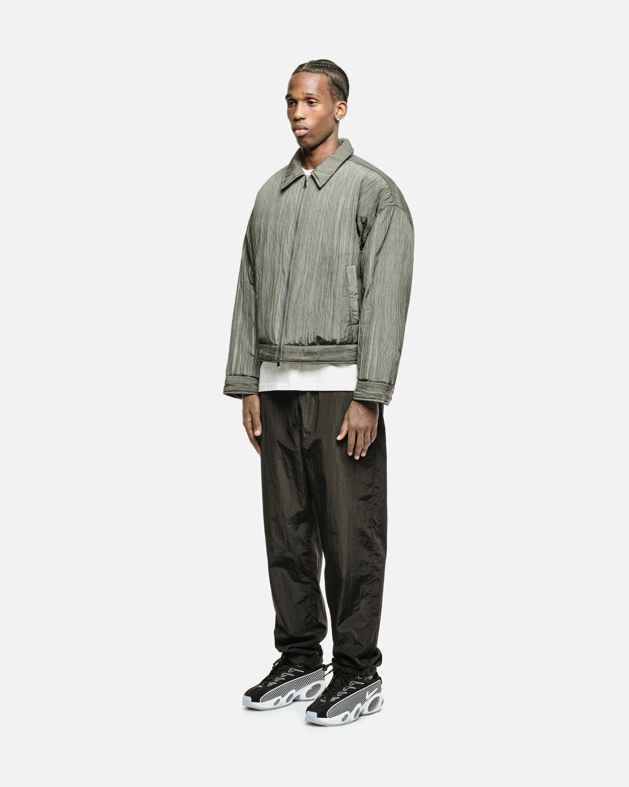 COLD WASH PUFFER SHIRT - VINTAGE GREY - Image 4