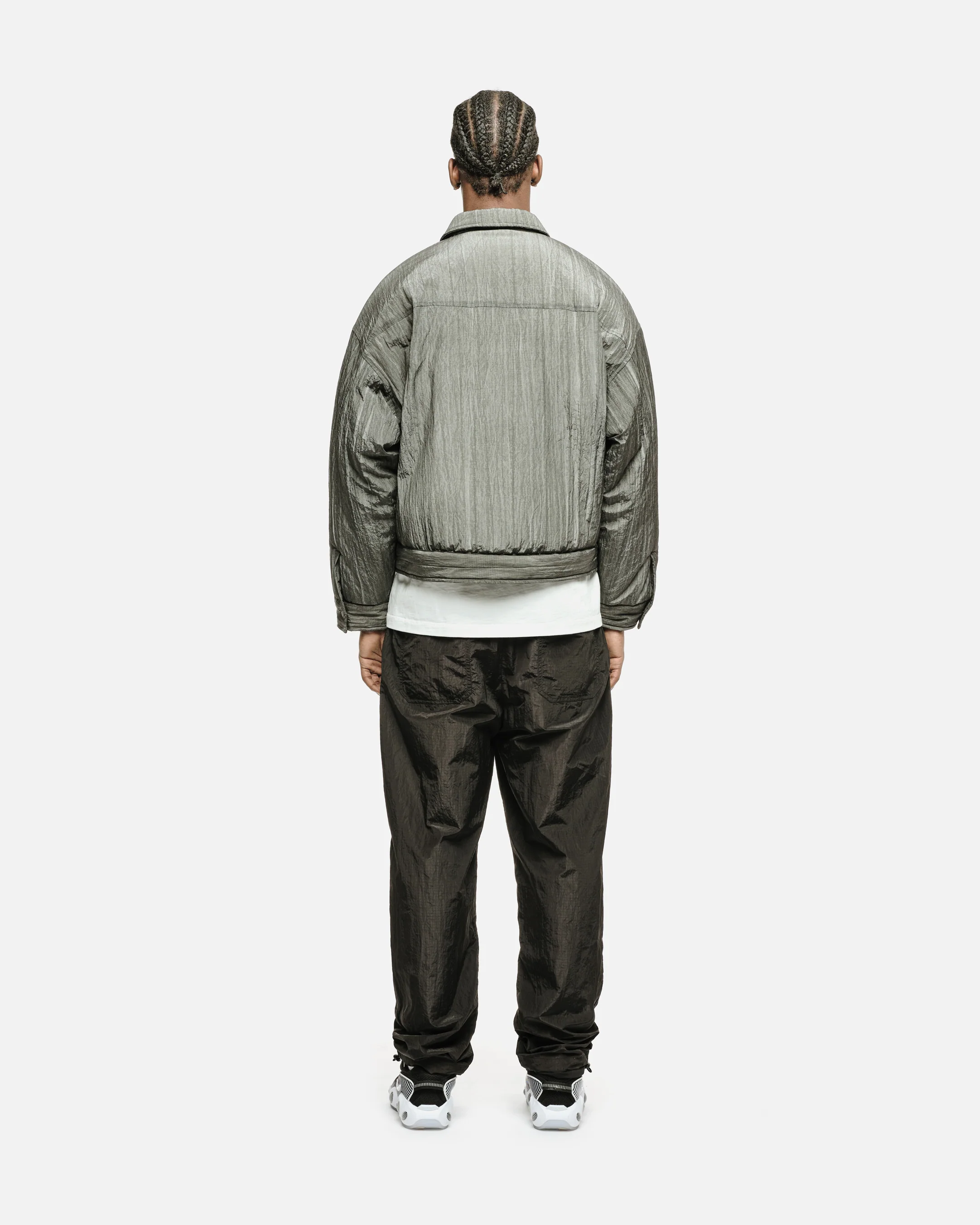 COLD WASH PUFFER SHIRT - VINTAGE GREY - Image 5