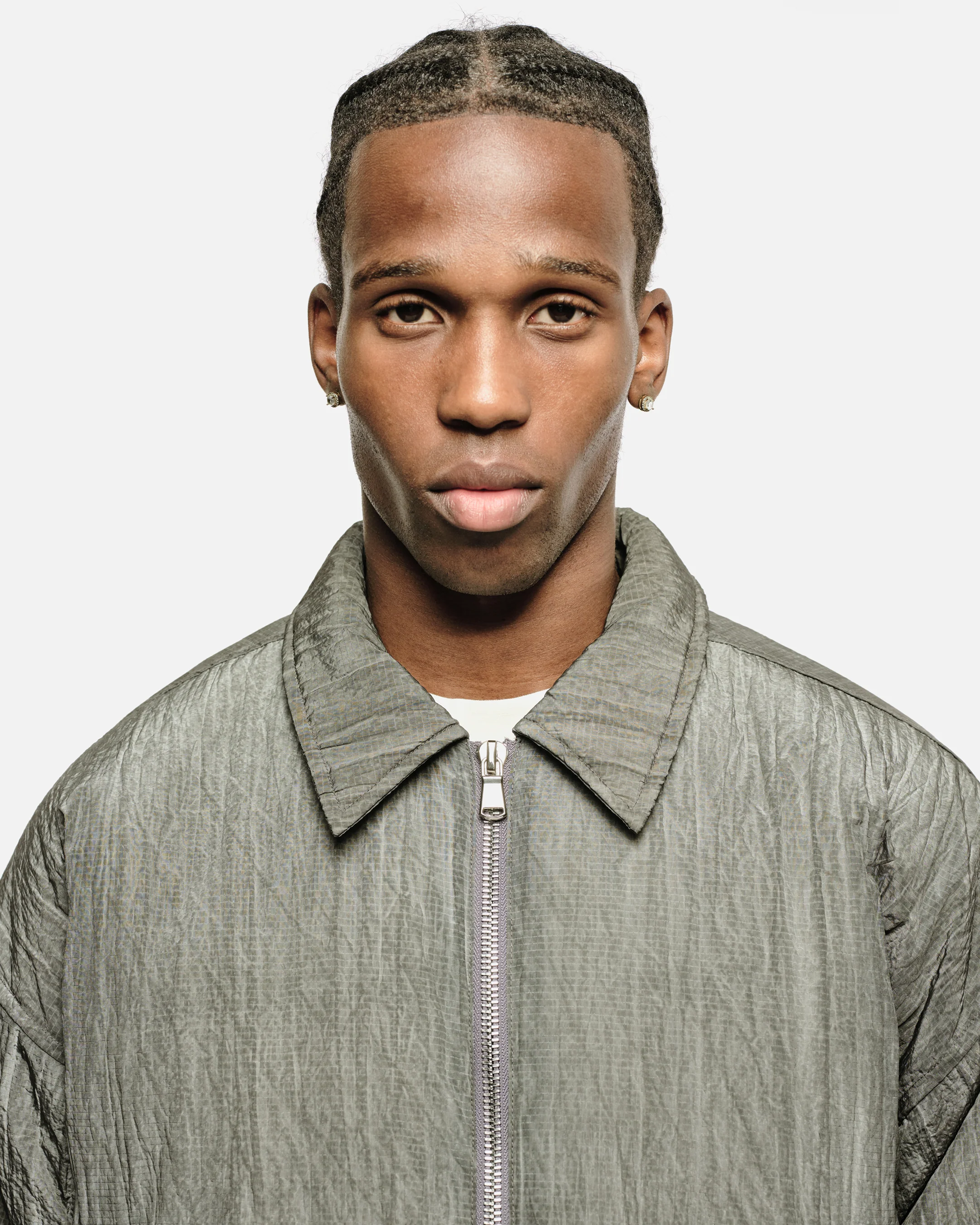 COLD WASH PUFFER SHIRT - VINTAGE GREY - Image 6