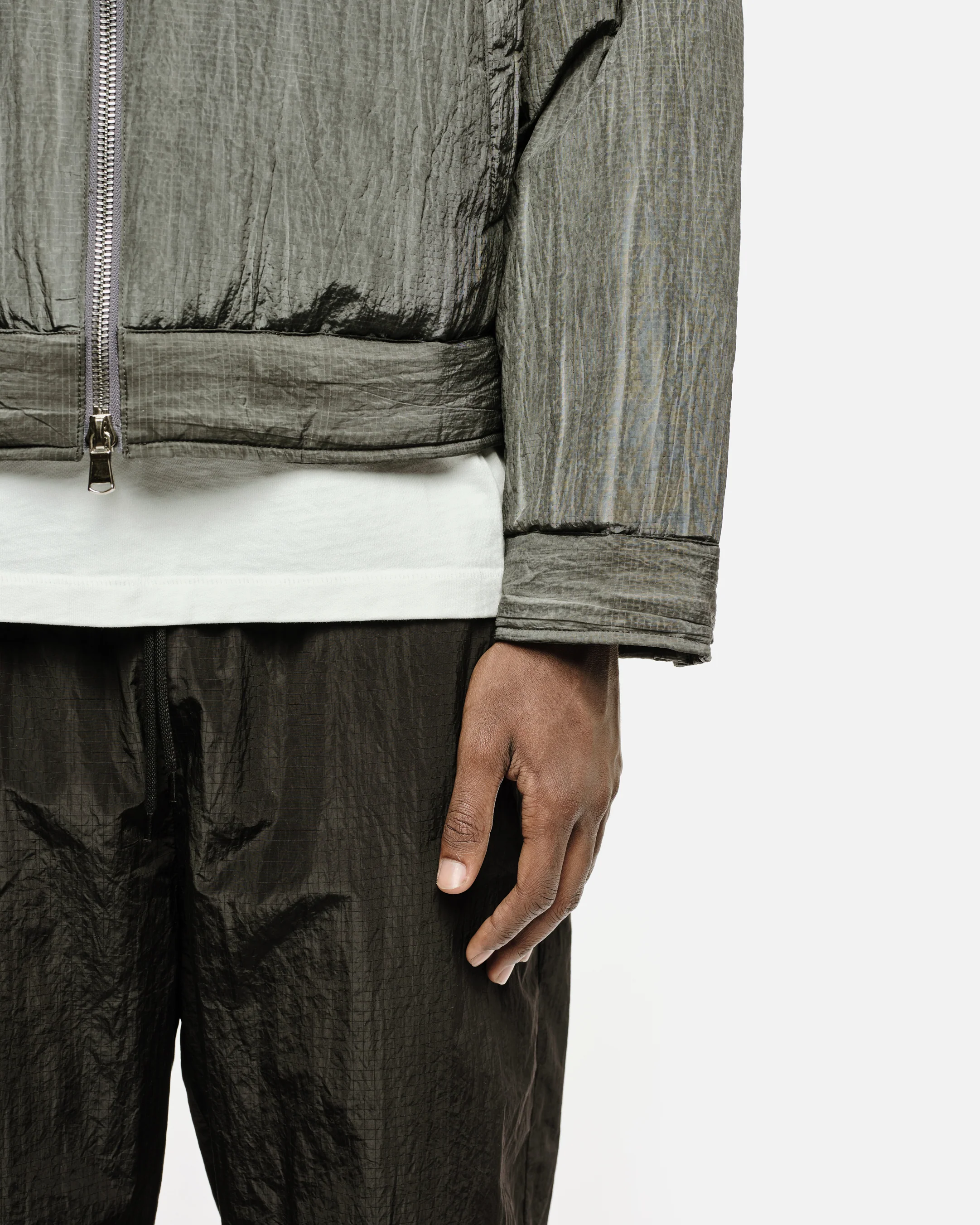 COLD WASH PUFFER SHIRT - VINTAGE GREY - Image 7