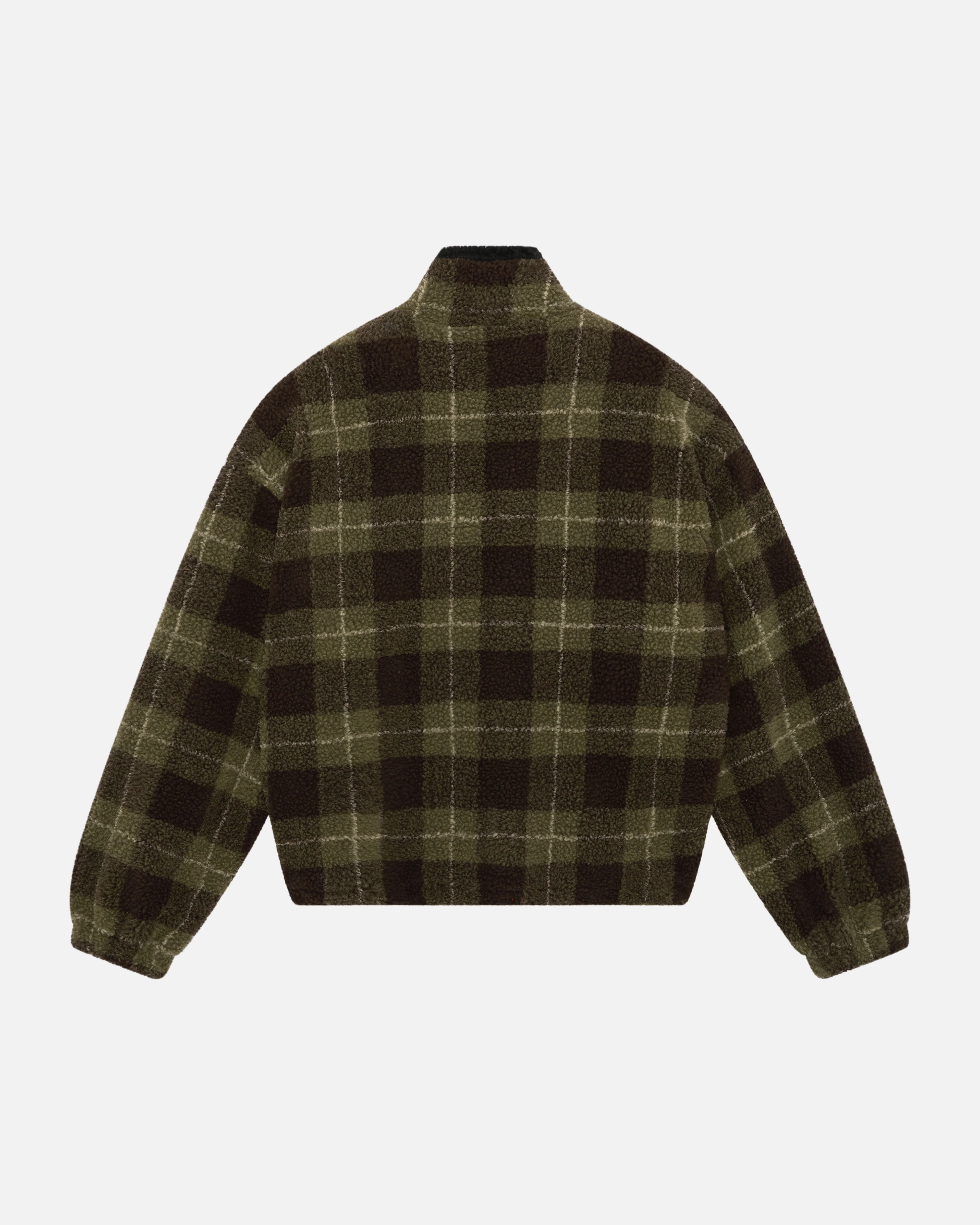 FLEECE JACKET - OLIVE CHECK - Image 2