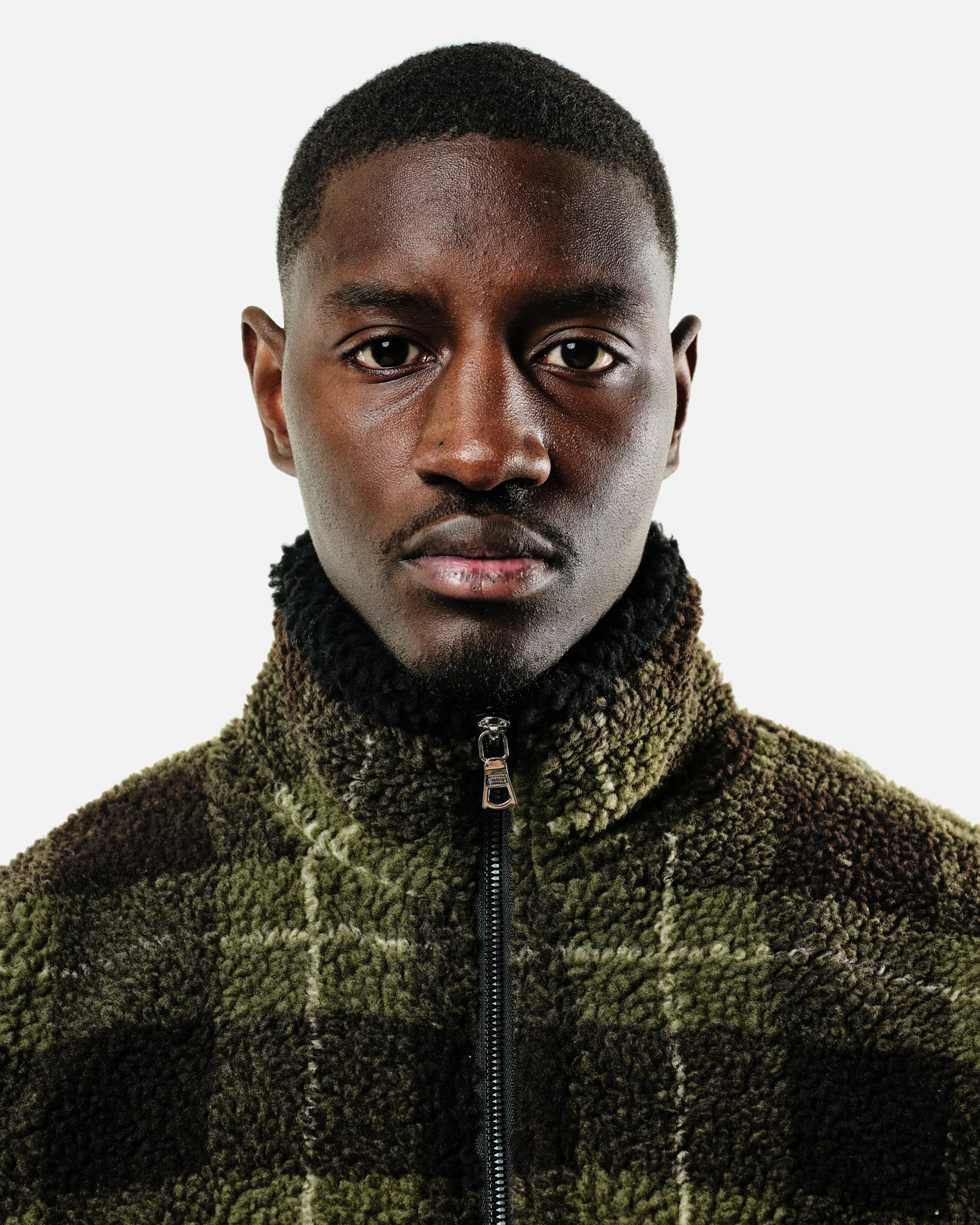 FLEECE JACKET - OLIVE CHECK - Image 5