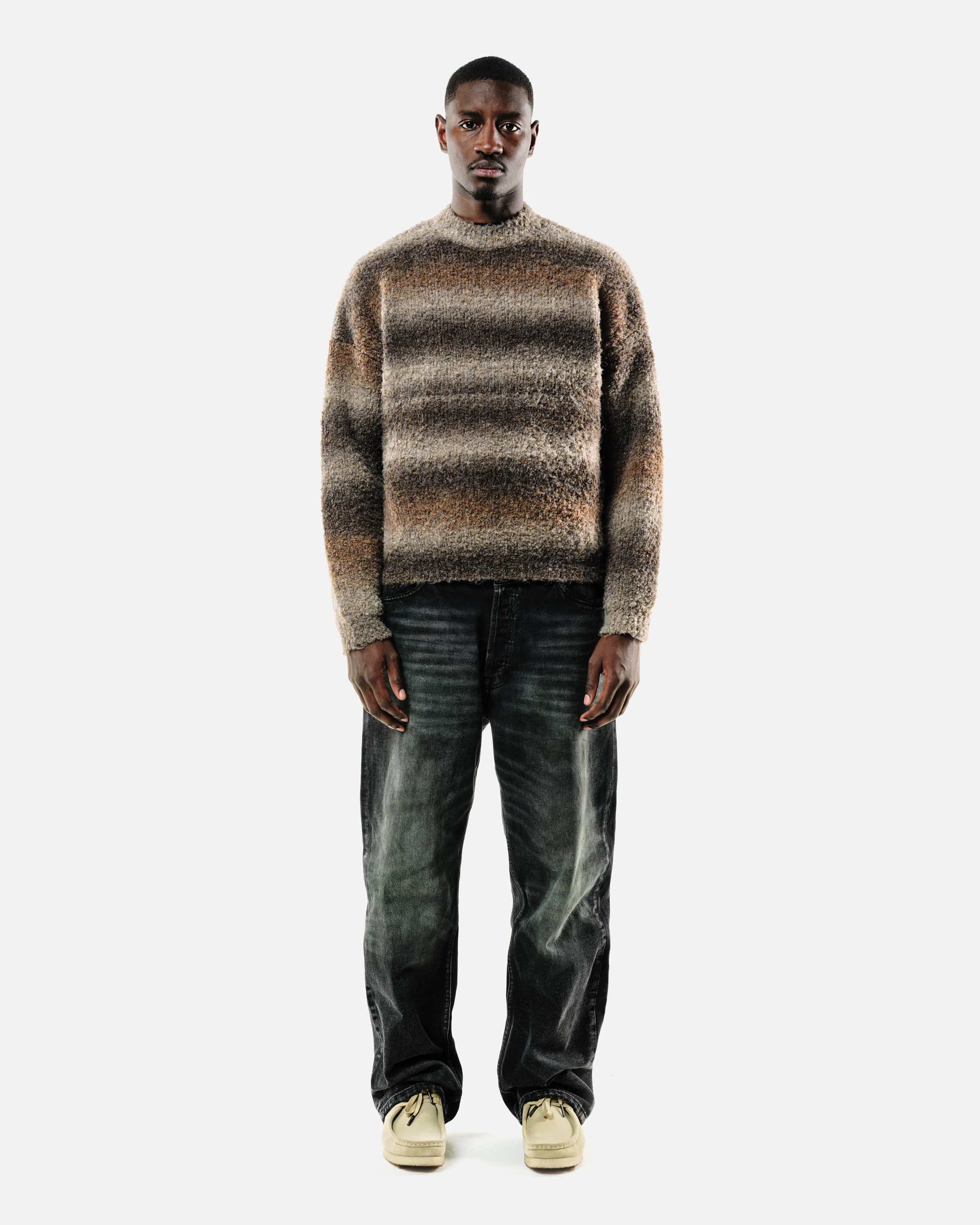 GRADIENT WOOL KNIT - BROWN - Image 3