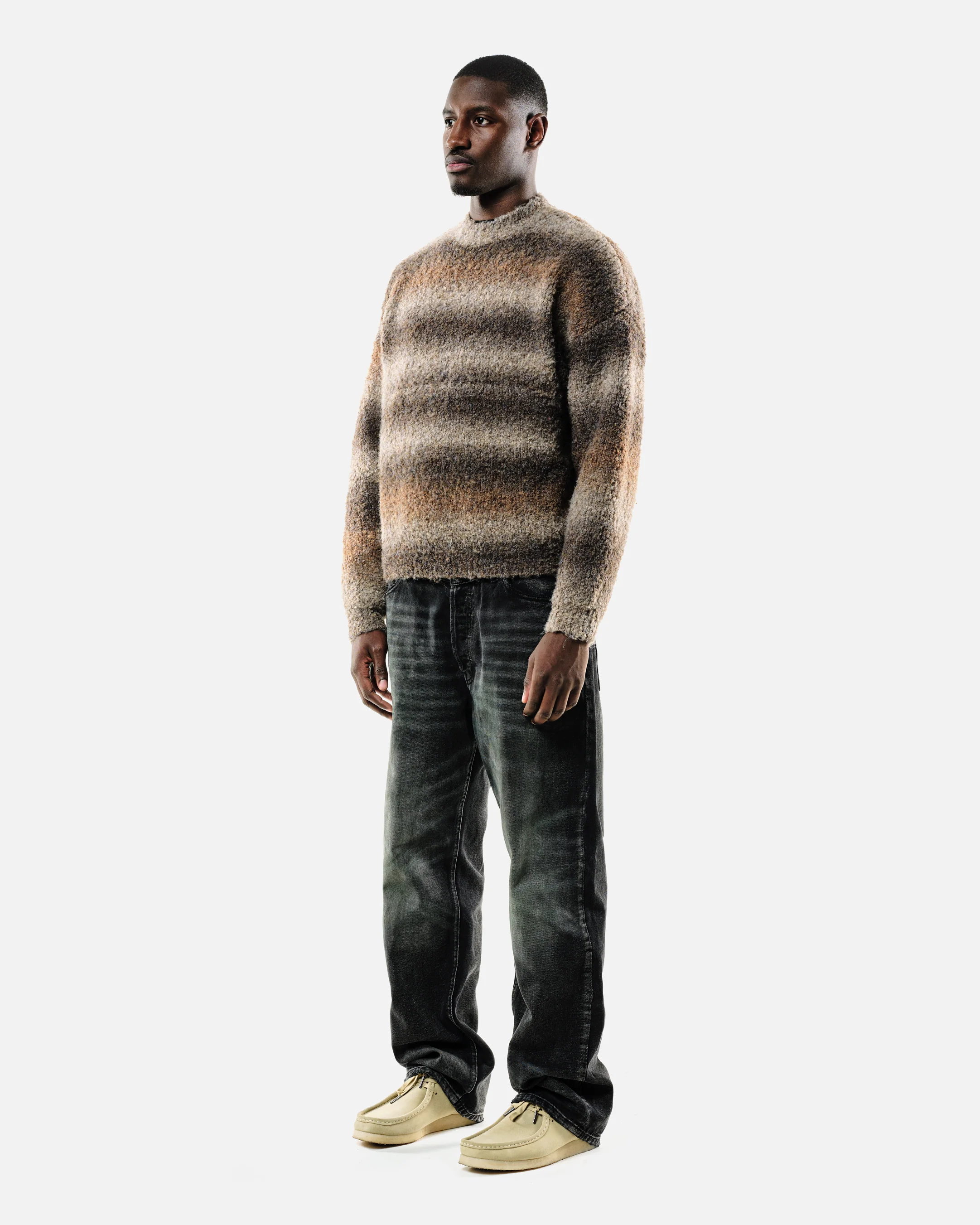 GRADIENT WOOL KNIT - BROWN - Image 4