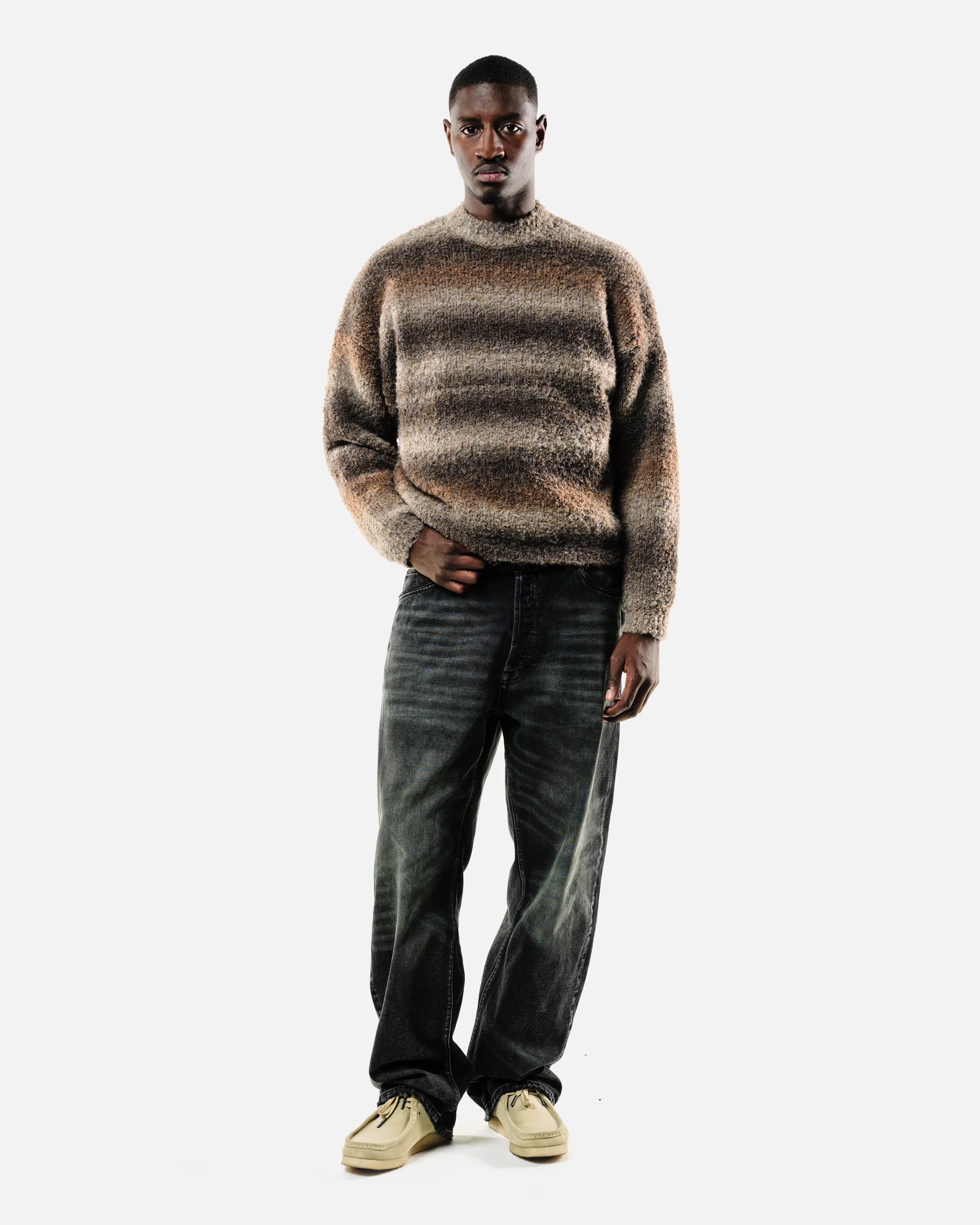 GRADIENT WOOL KNIT - BROWN - Image 7