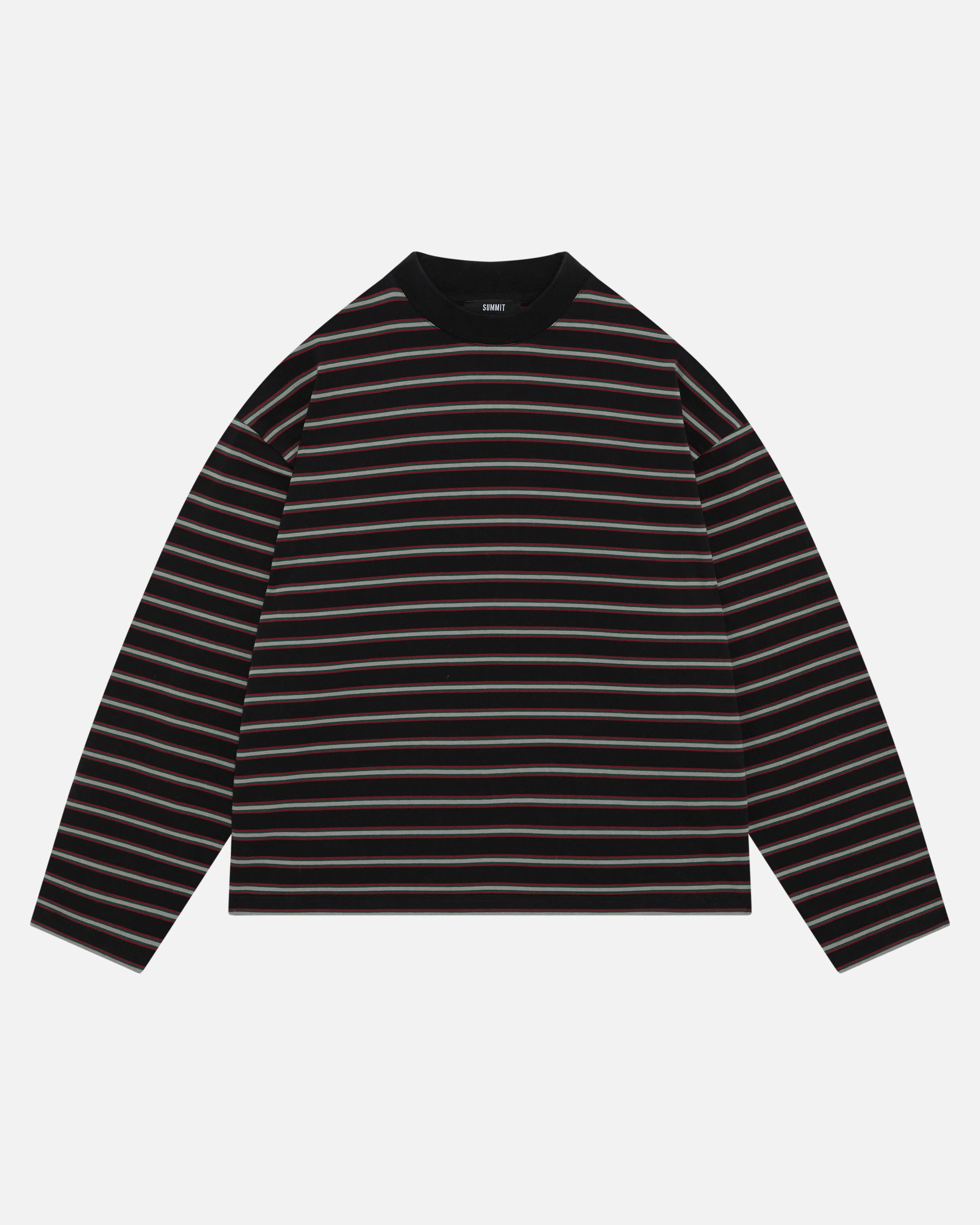 HEAVYWEIGHT LONG SLEEVE T-SHIRT - BLACK STRIPE