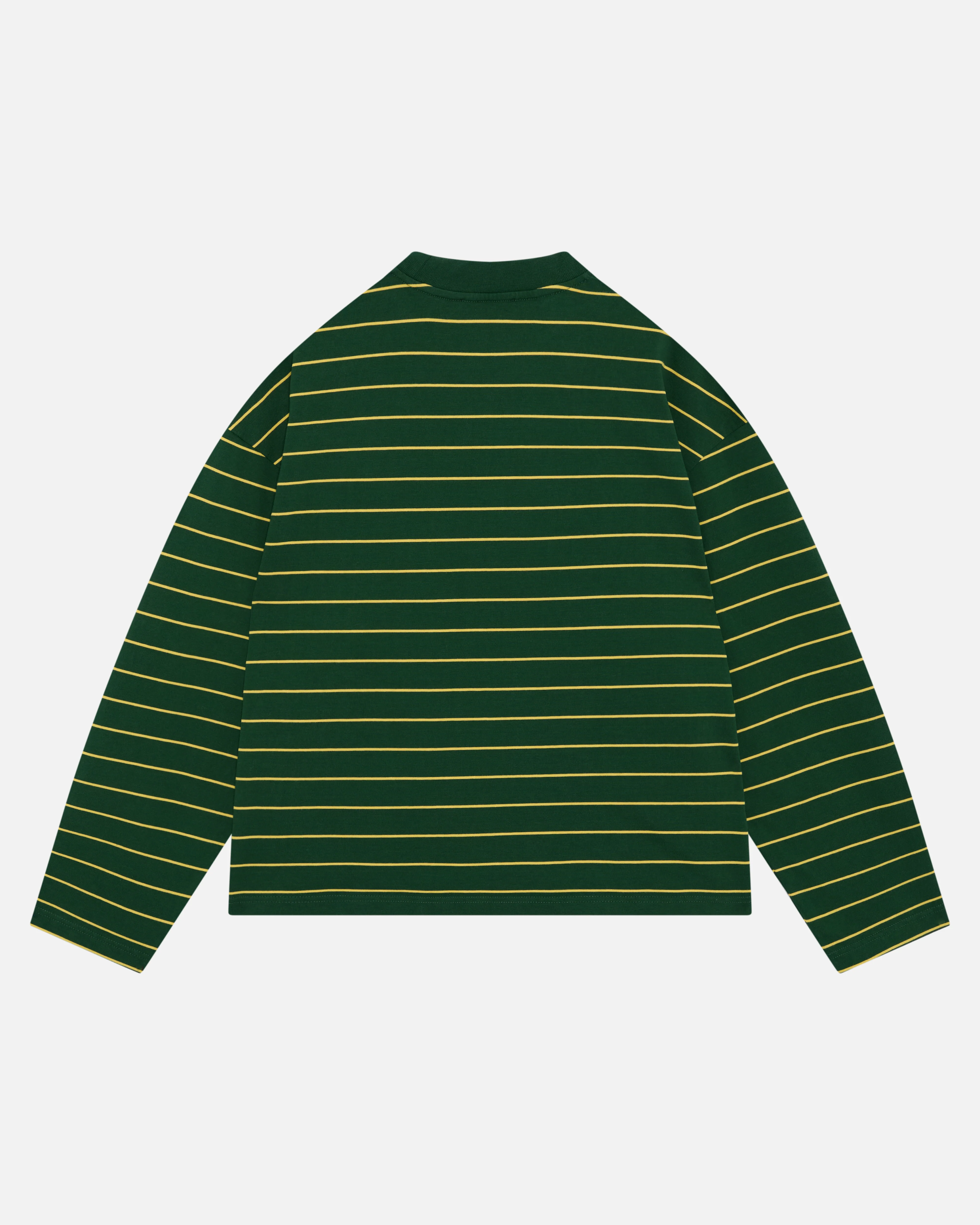 HEAVYWEIGHT LONG SLEEVE T-SHIRT - BOTTLE/YELLOW STRIPE - Image 2