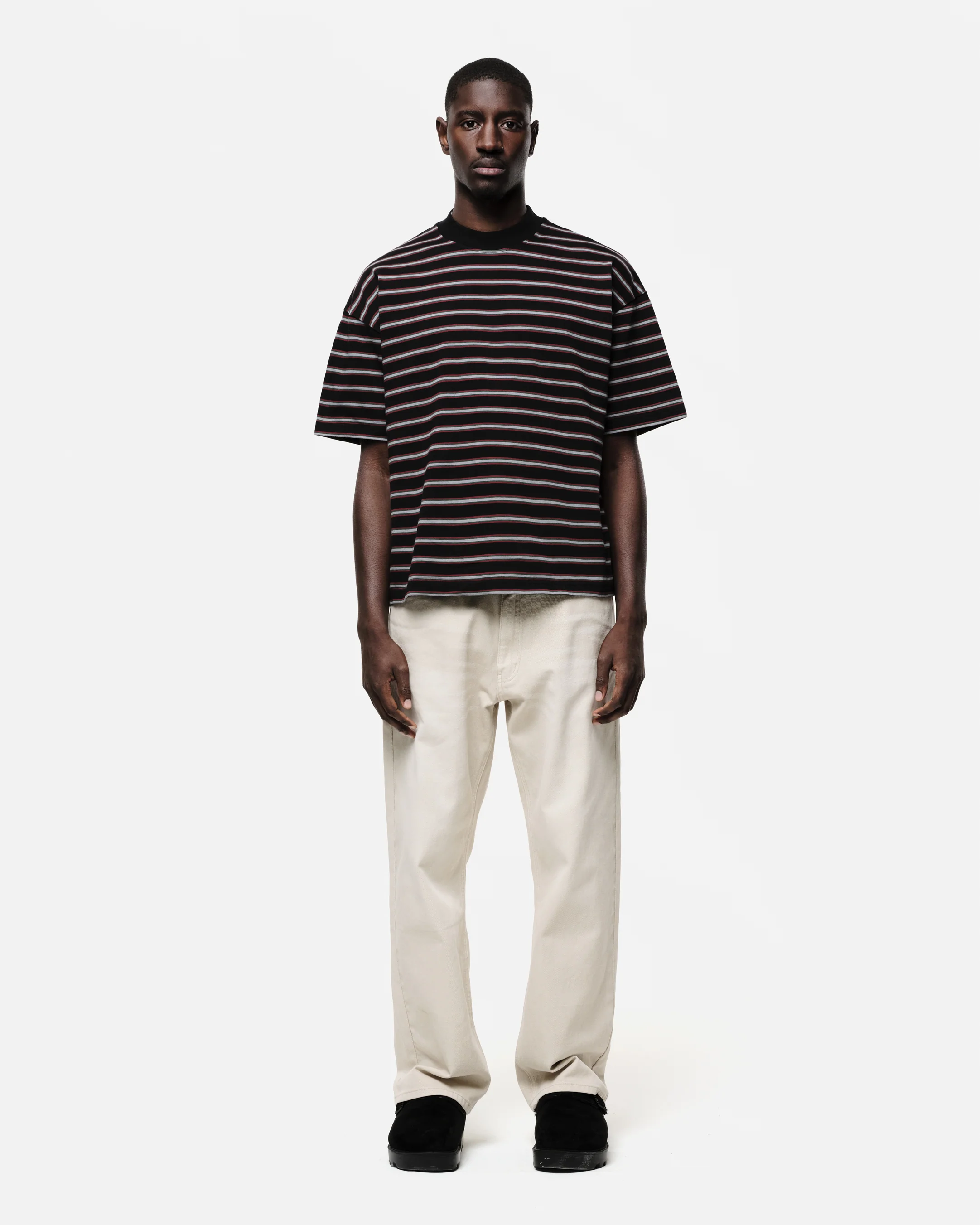 HEAVYWEIGHT T-SHIRT - BLACK STRIPE - Image 3
