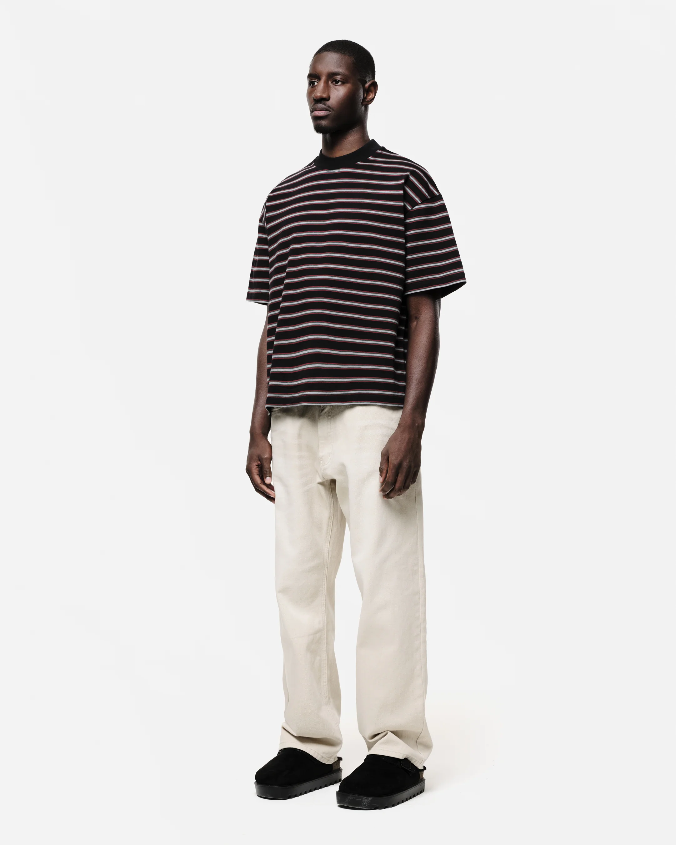 HEAVYWEIGHT T-SHIRT - BLACK STRIPE - Image 4