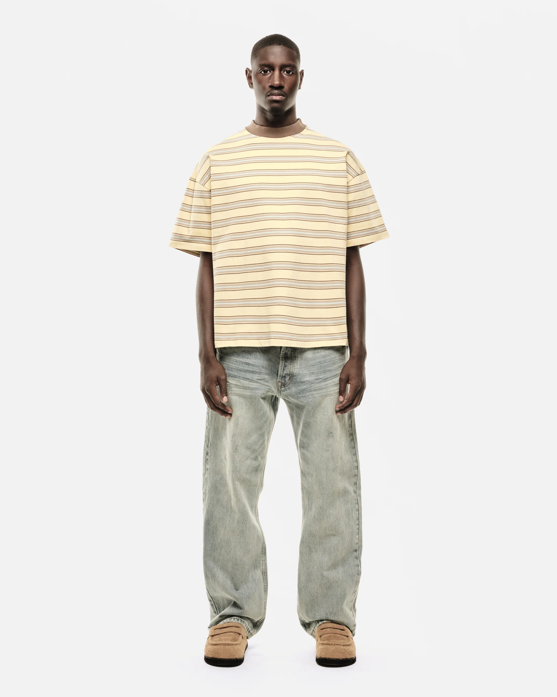 HEAVYWEIGHT T-SHIRT - YELLOW STRIPE - Image 3