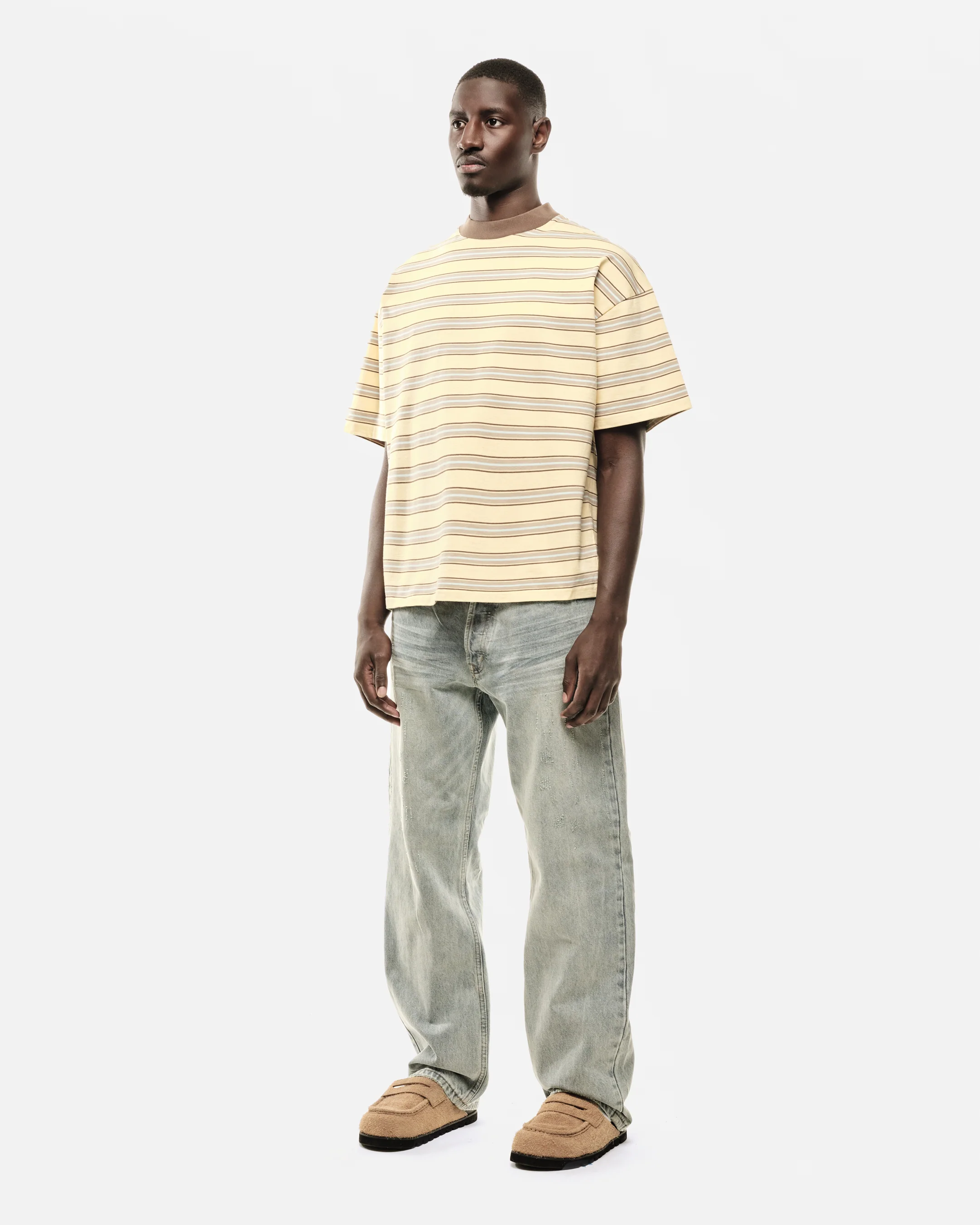 HEAVYWEIGHT T-SHIRT - YELLOW STRIPE - Image 4