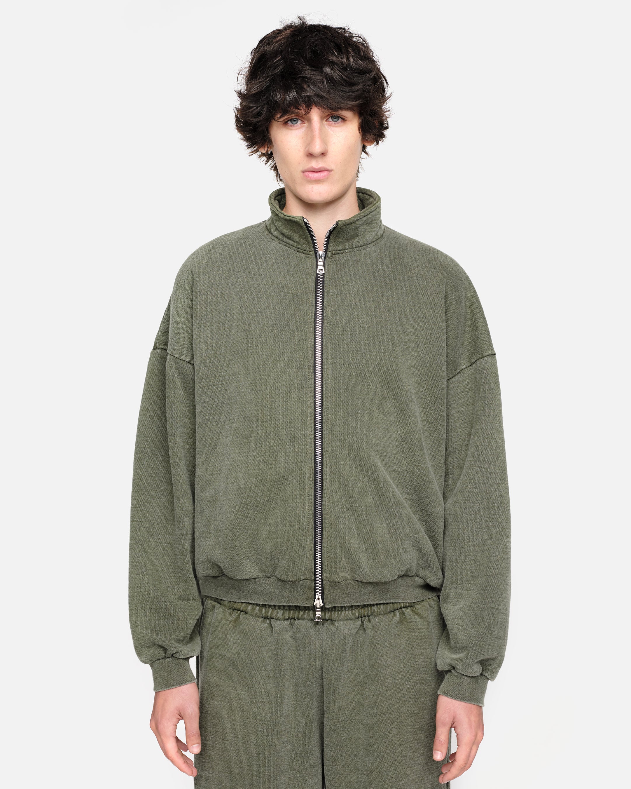 HEAVYWEIGHT TRACK TOP - VINTAGE OLIVE - Image 6