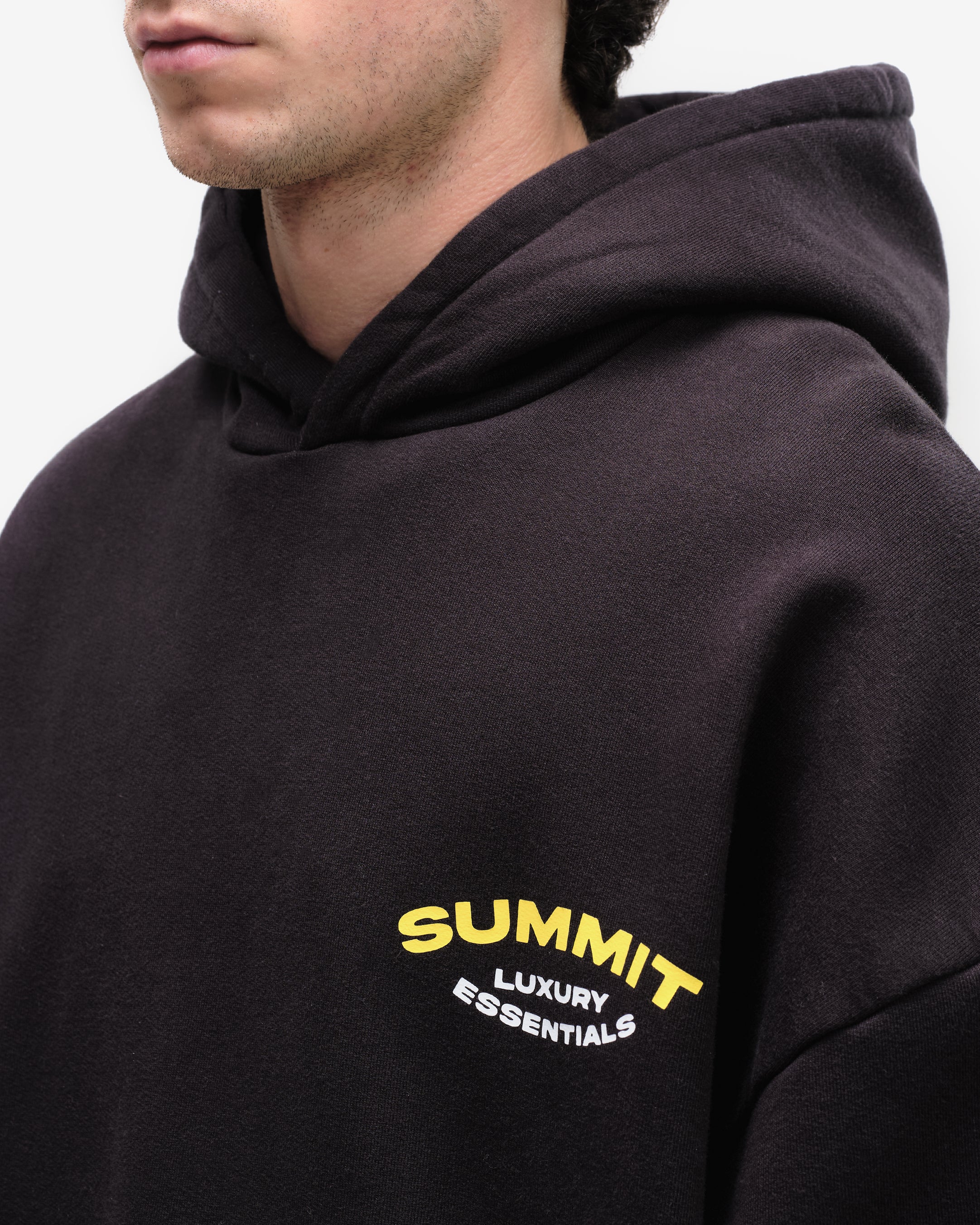 LUXURY ESSENTIALS HOODIE - BLACK - Image 7