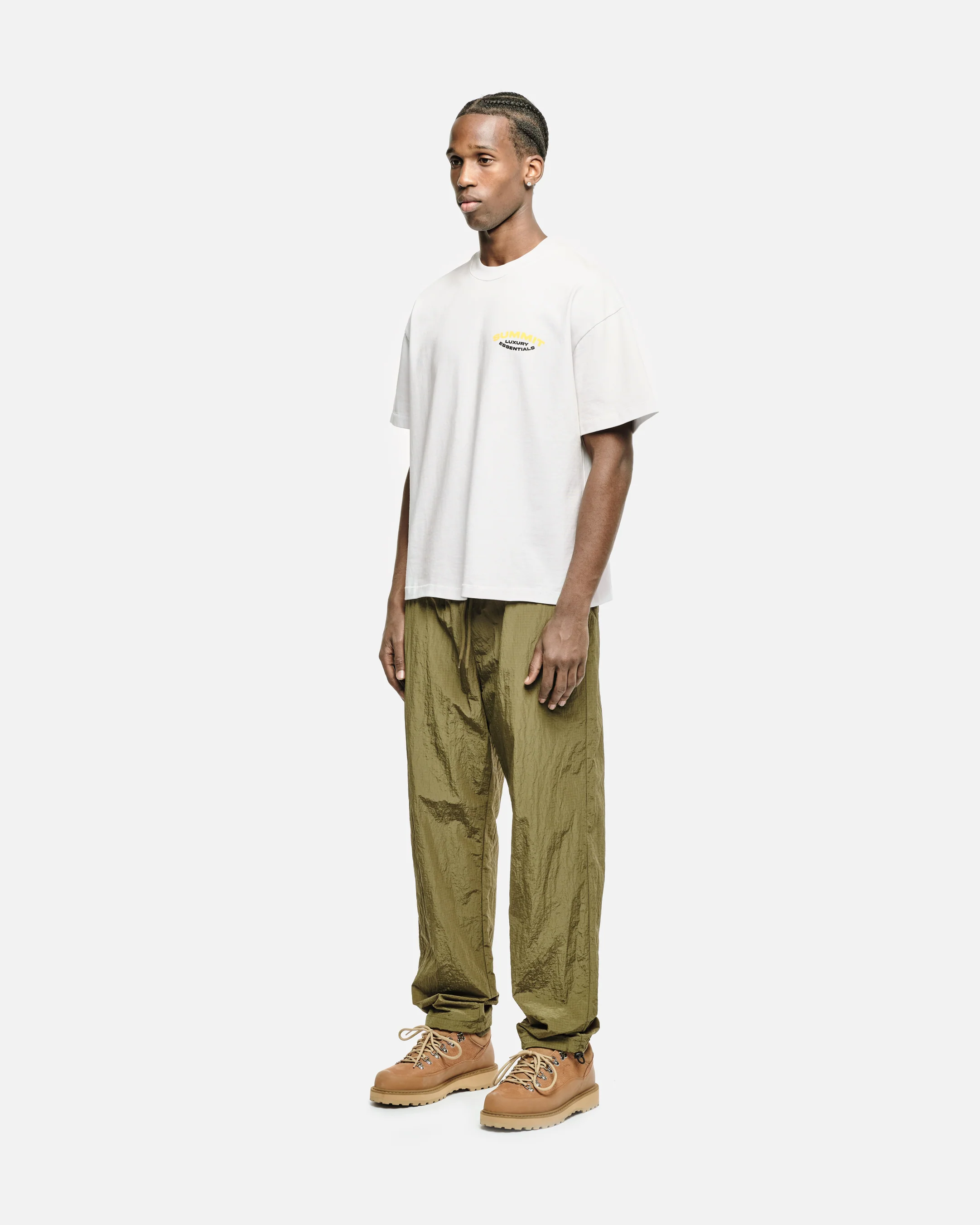 LUXURY ESSENTIALS T-SHIRT - WHITE/YELLOW - Image 4