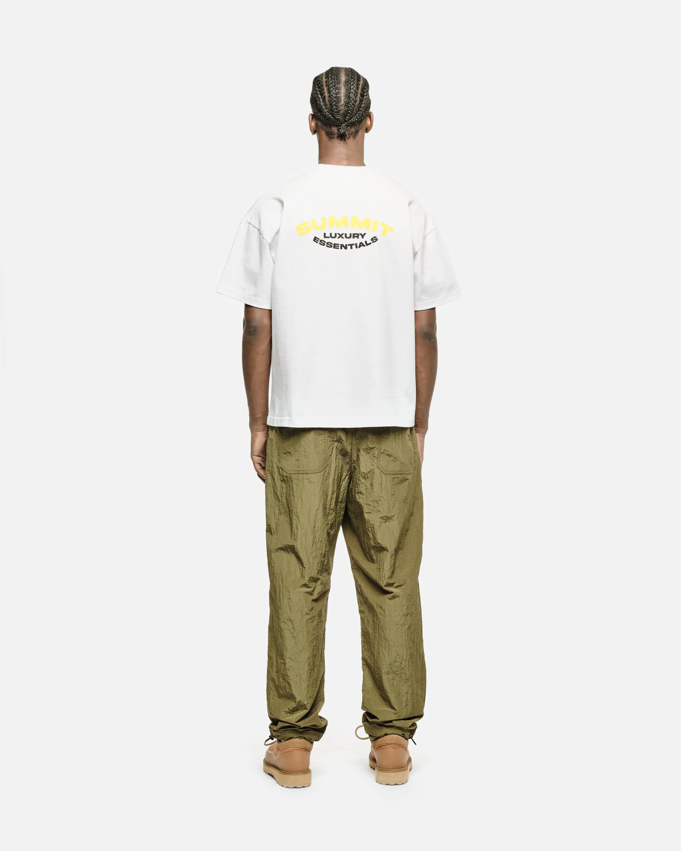 LUXURY ESSENTIALS T-SHIRT - WHITE/YELLOW - Image 5