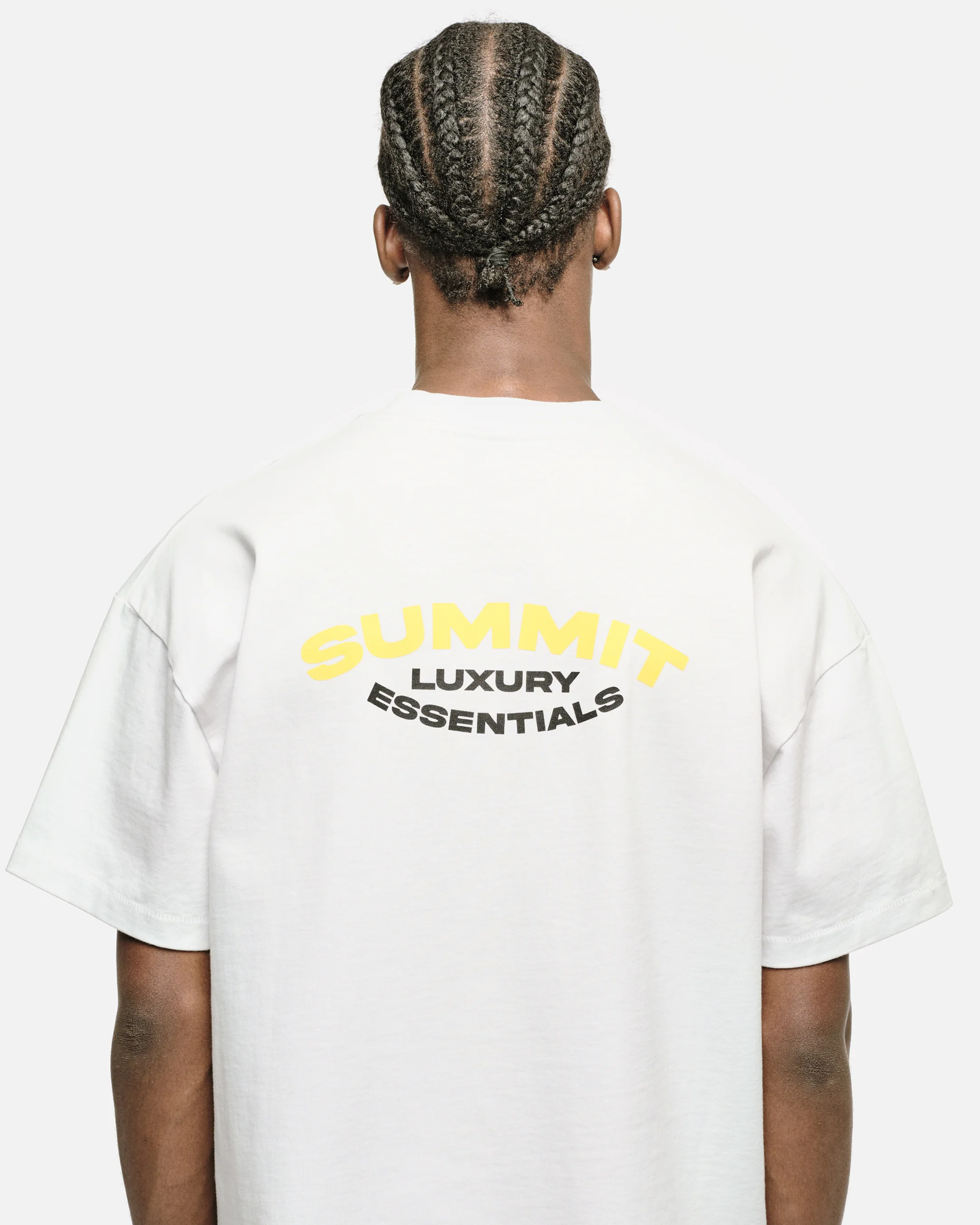 LUXURY ESSENTIALS T-SHIRT - WHITE/YELLOW - Image 6