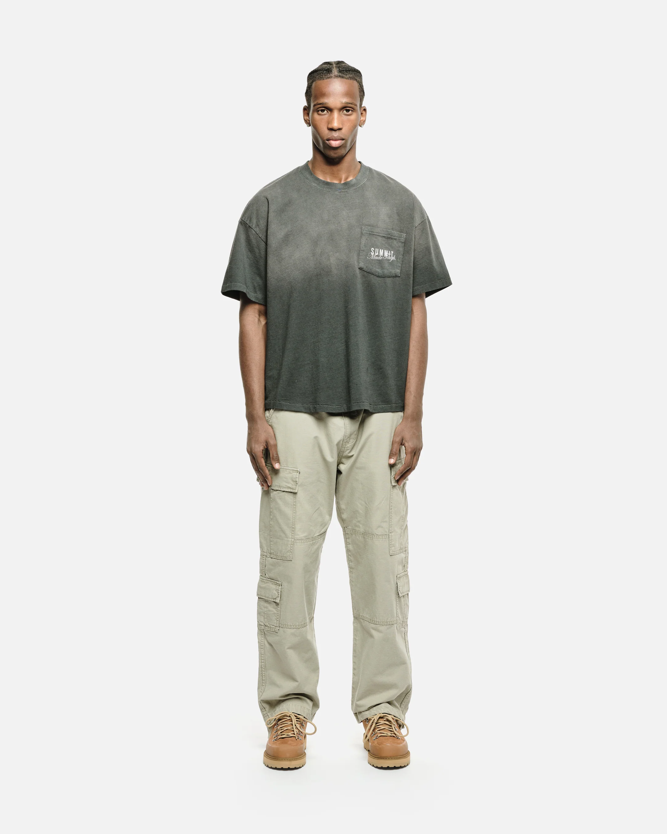 MADE TOUGH POCKET T-SHIRT - SUN FADE BLACK - Image 3