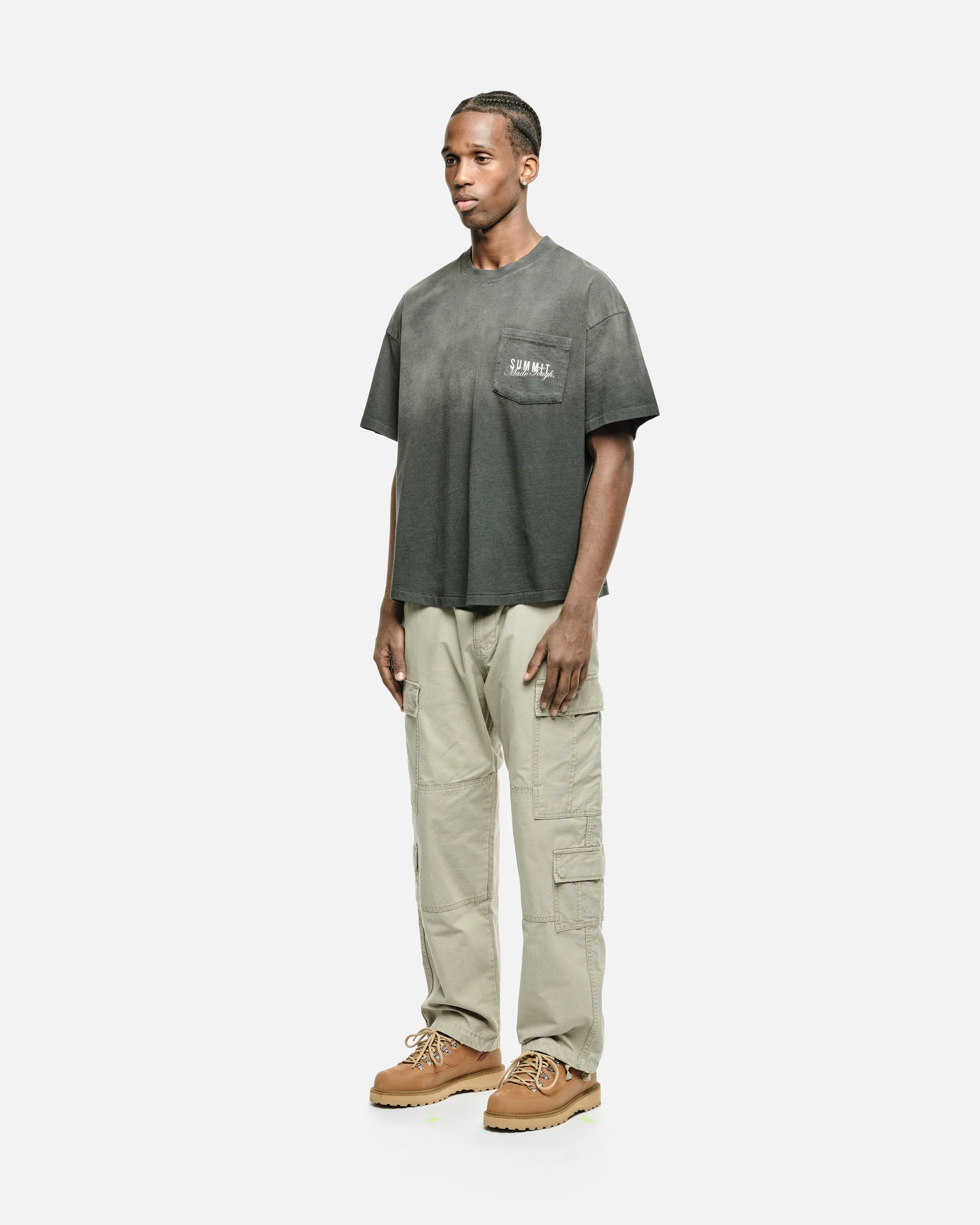 MADE TOUGH POCKET T-SHIRT - SUN FADE BLACK - Image 4