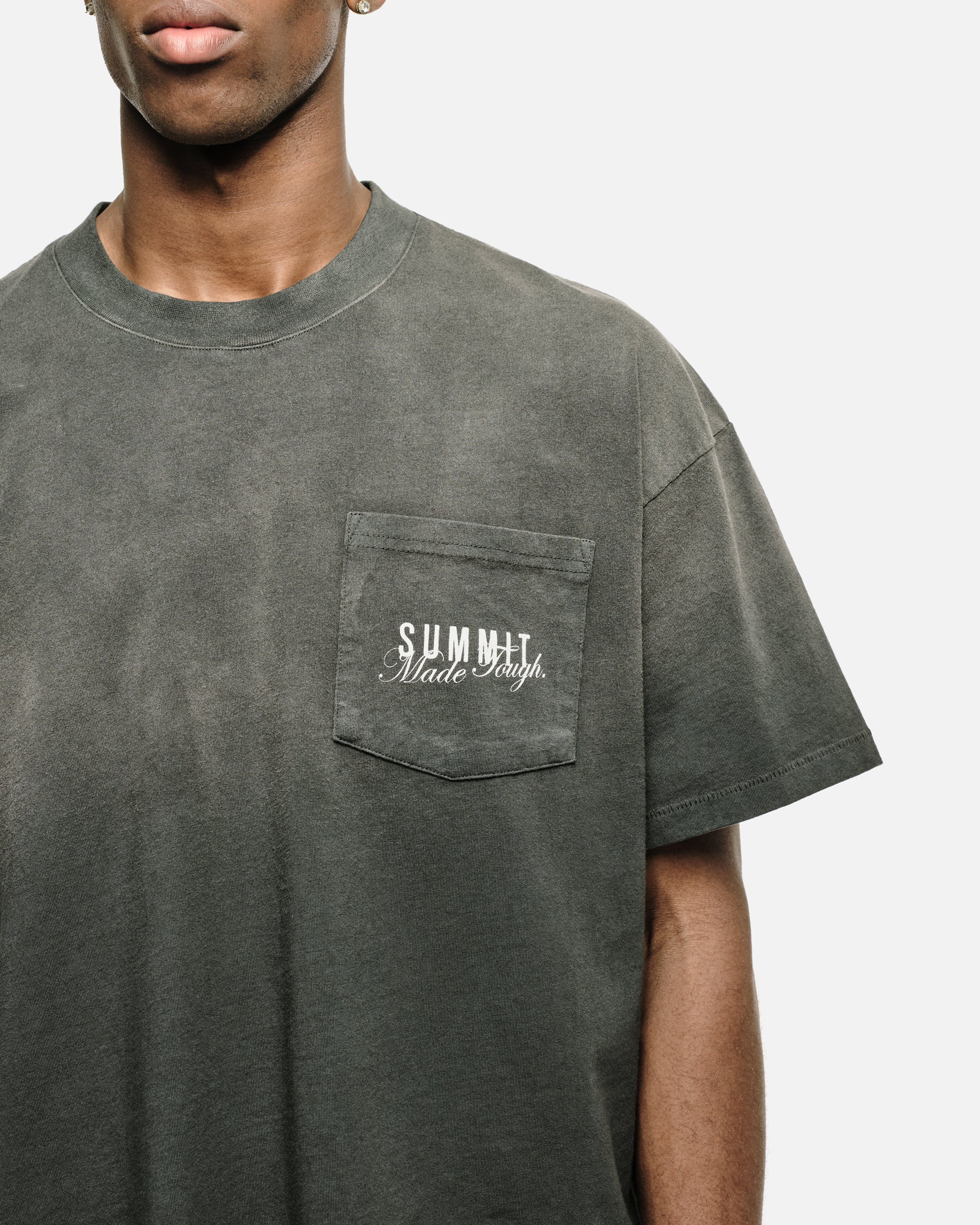 MADE TOUGH POCKET T-SHIRT - SUN FADE BLACK - Image 7