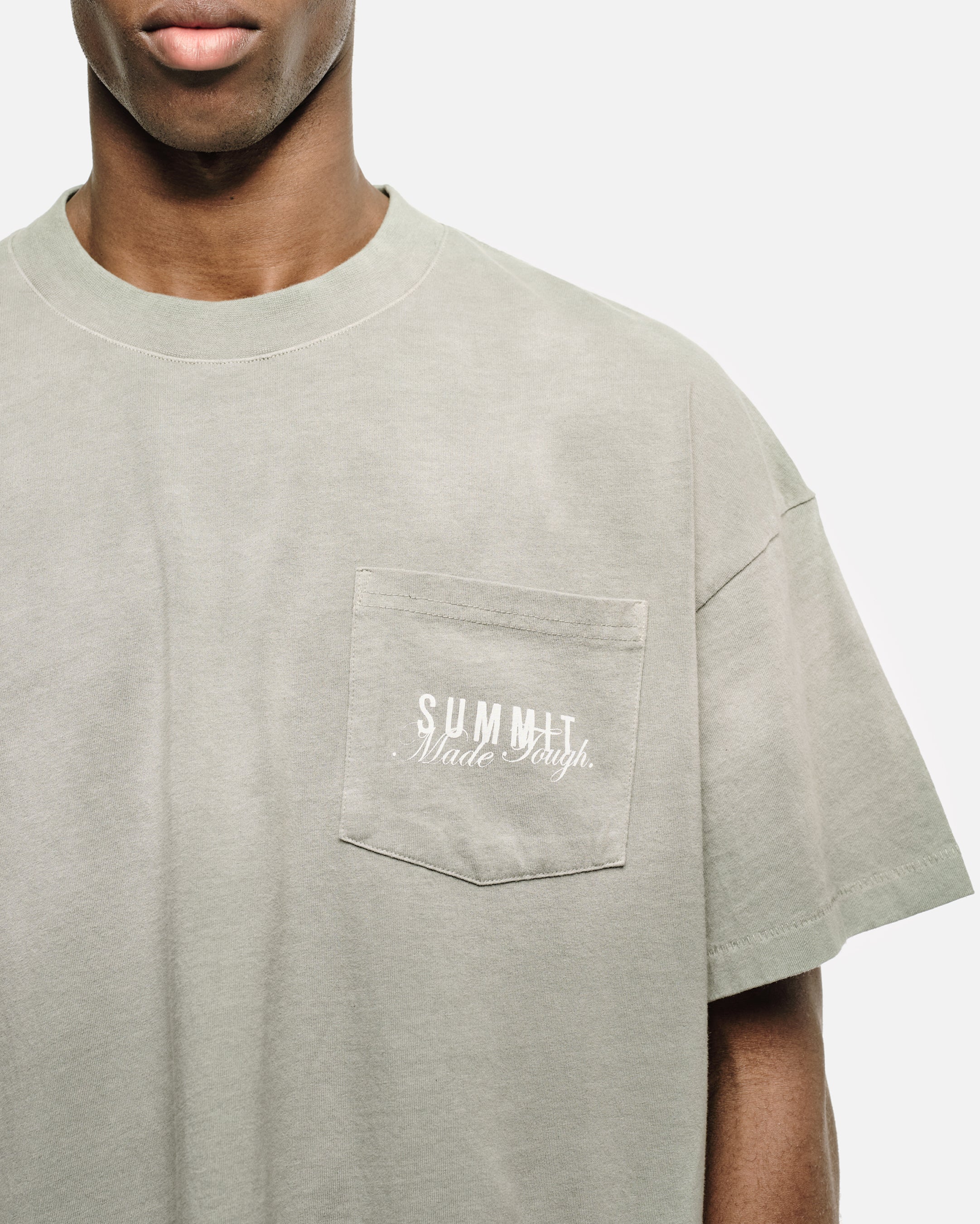 MADE TOUGH POCKET T-SHIRT - SUN FADE GREY - Image 7