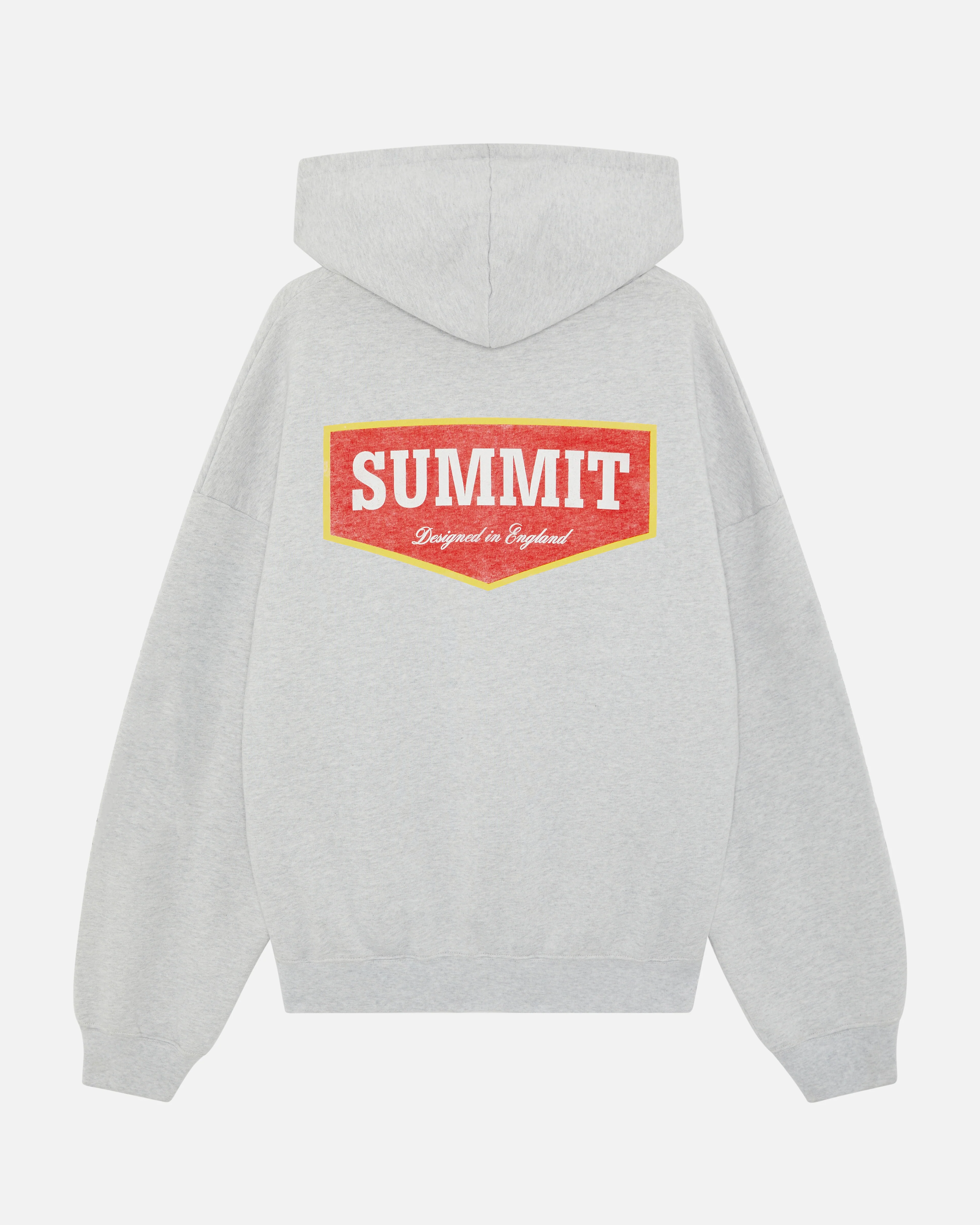 PATCH LOGO HOODIE - MARL GREY