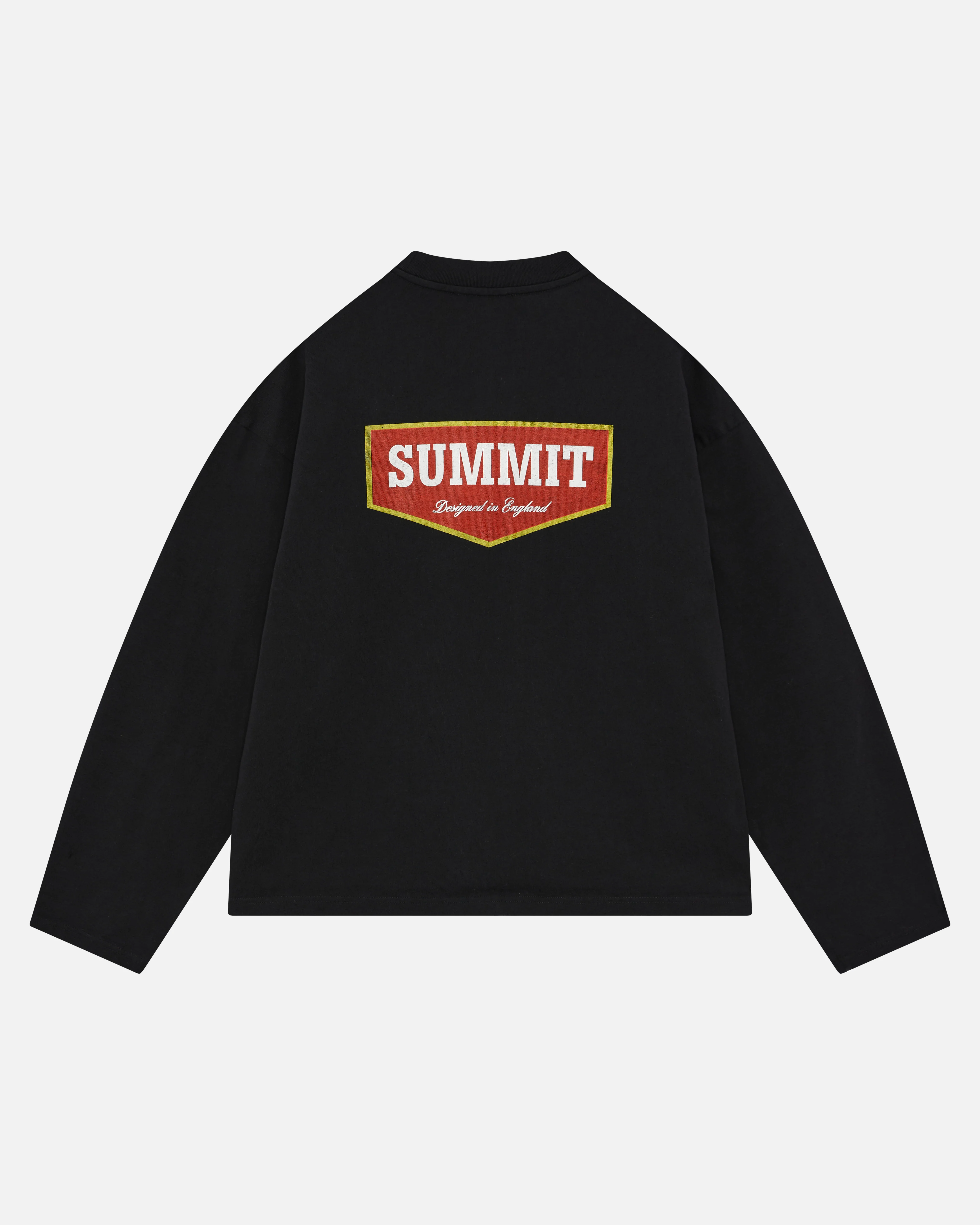PATCH LOGO LONG SLEEVE T-SHIRT - BLACK