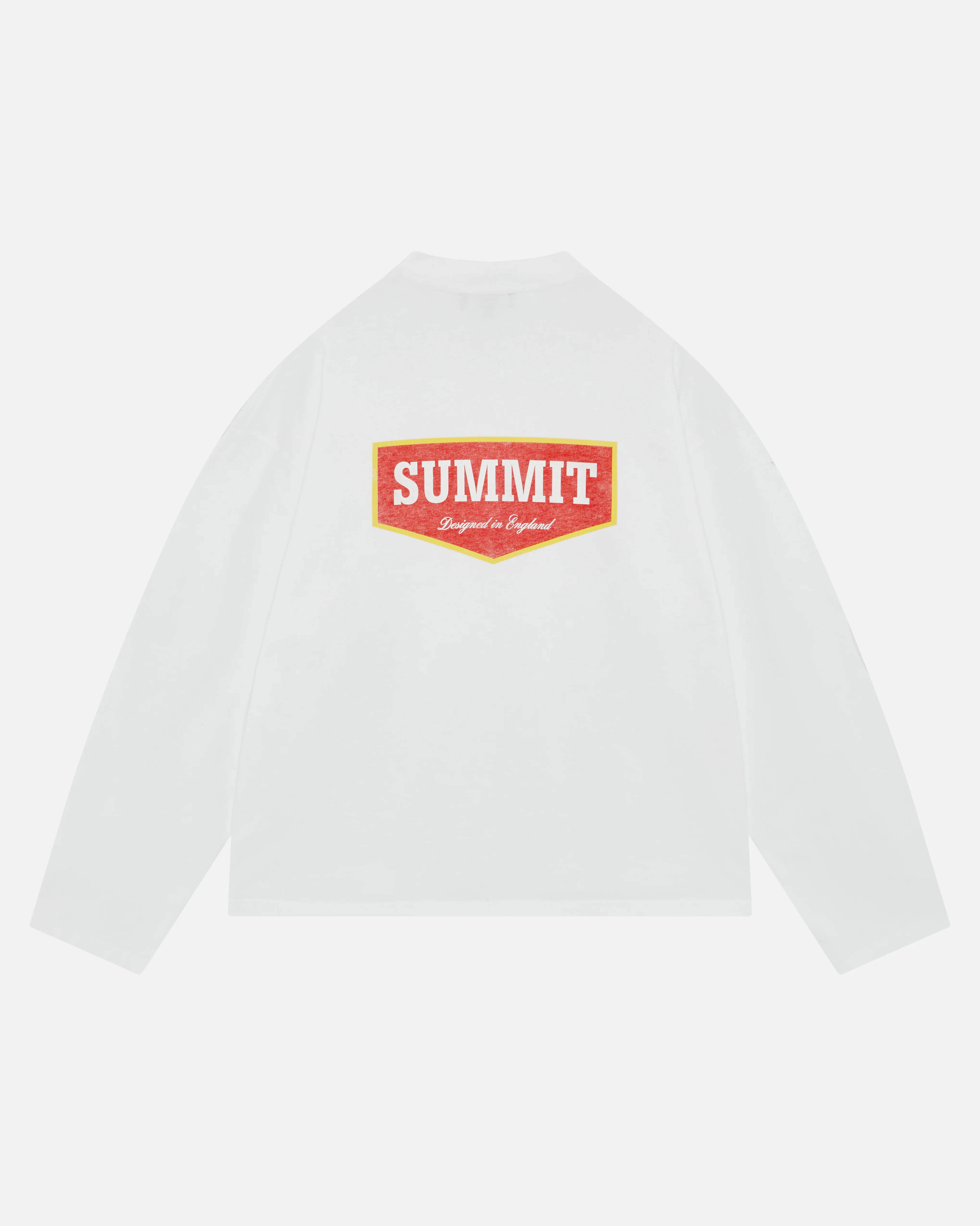 PATCH LOGO LONG SLEEVE T-SHIRT - WHITE