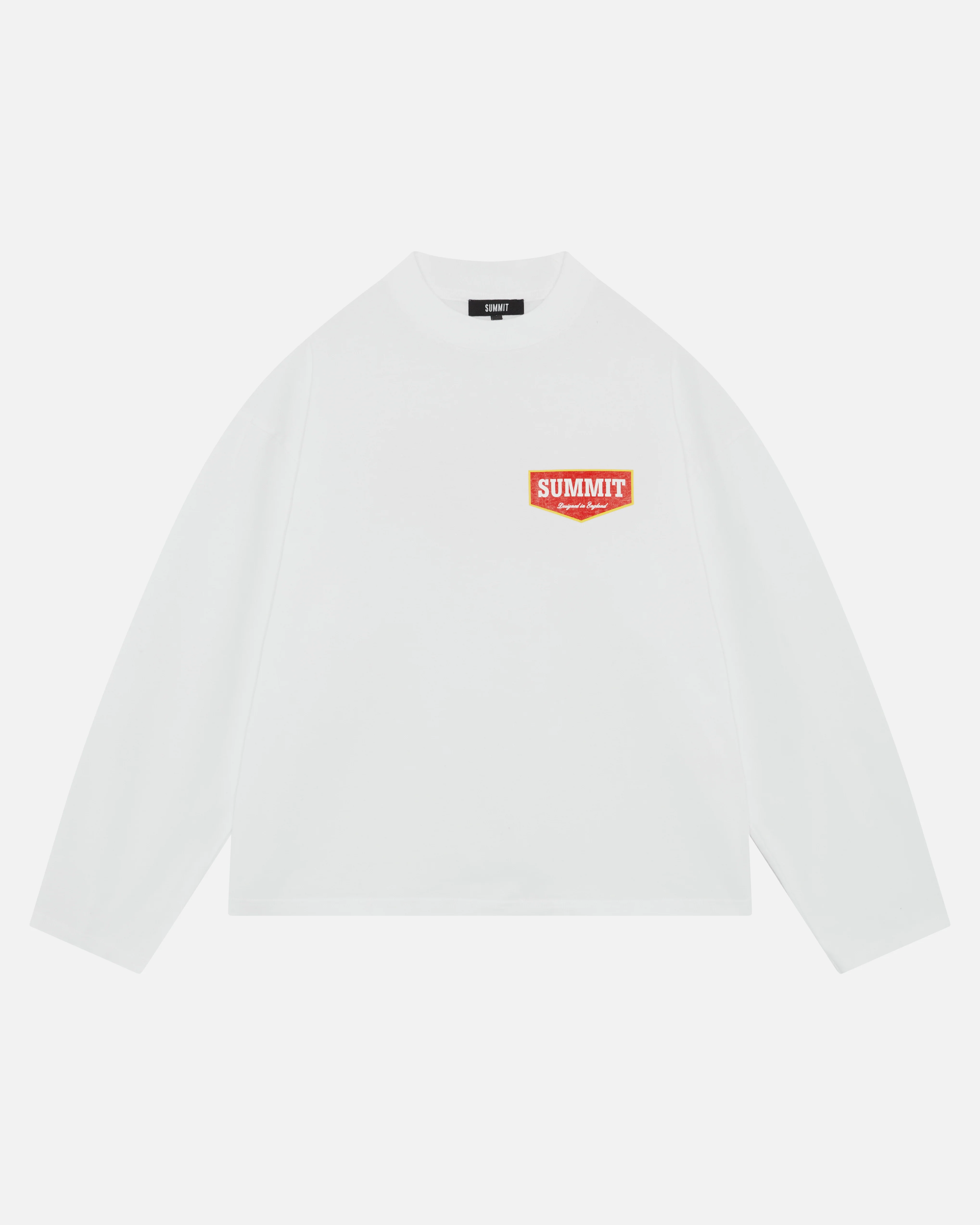 PATCH LOGO LONG SLEEVE T-SHIRT - WHITE - Image 2