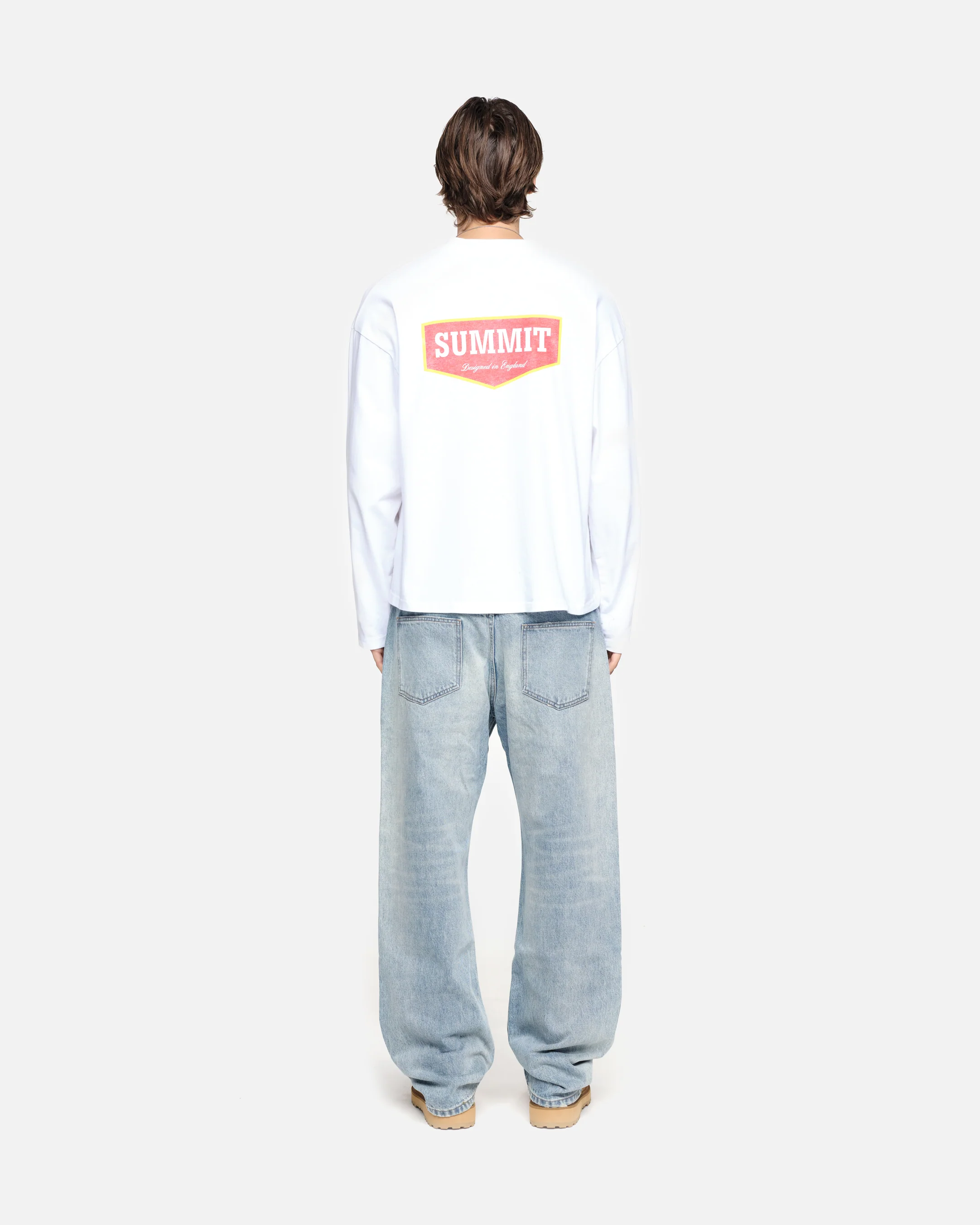 PATCH LOGO LONG SLEEVE T-SHIRT - WHITE - Image 4