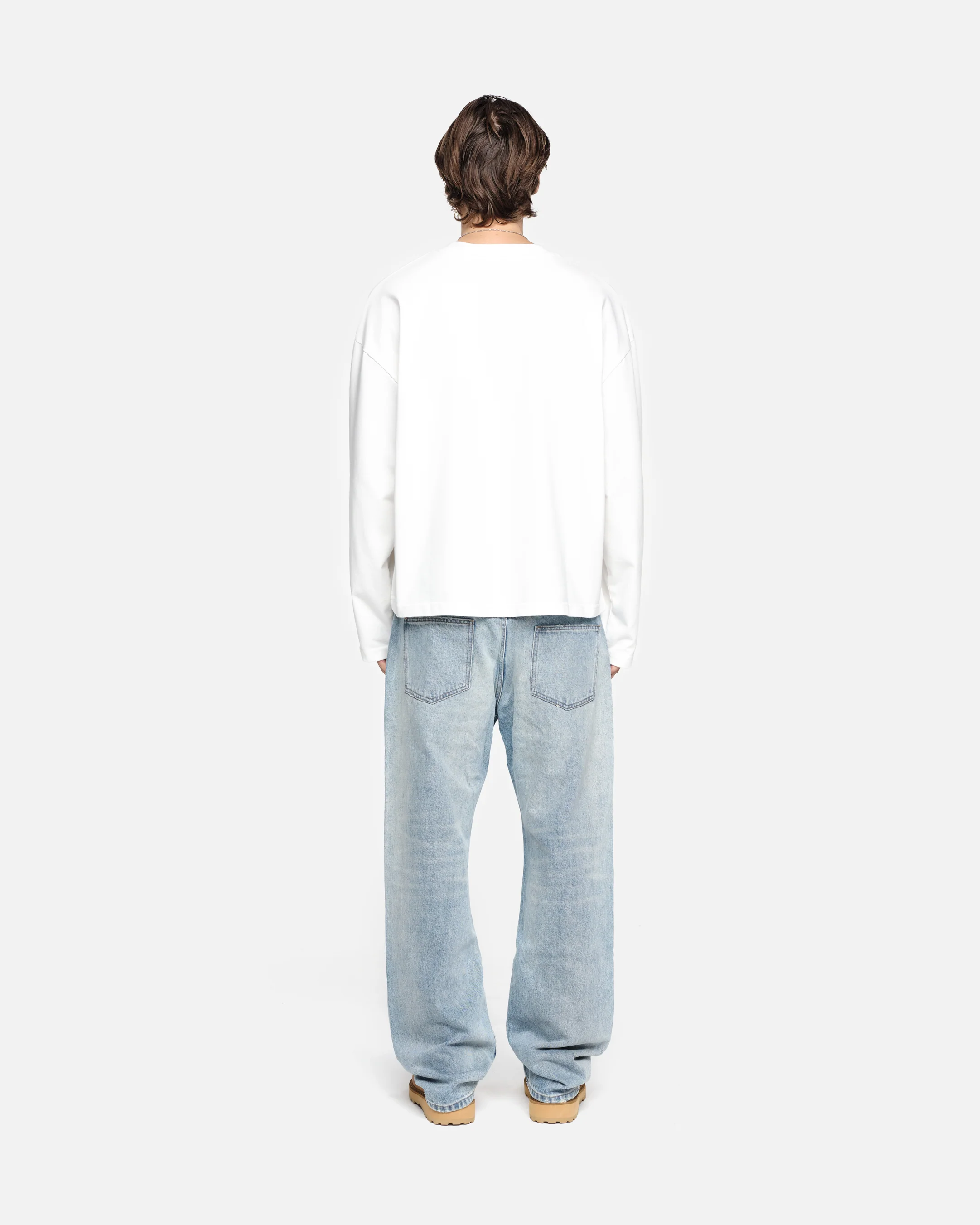 QUALITY GOODS LONG SLEEVE T-SHIRT - VINTAGE WHITE - Image 5