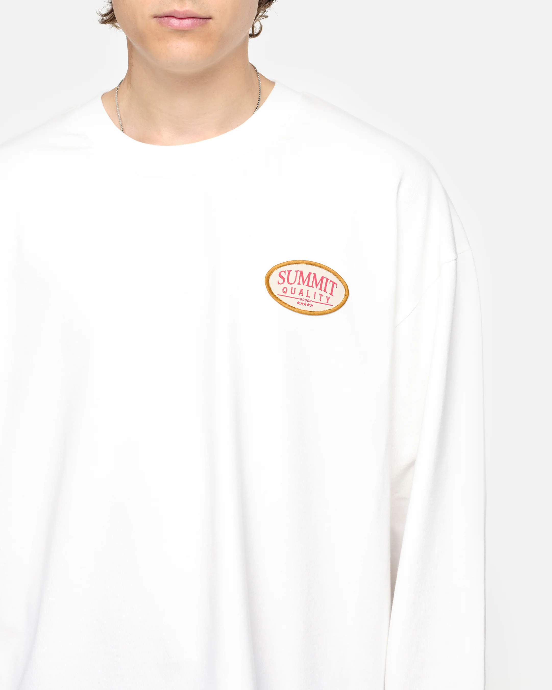 QUALITY GOODS LONG SLEEVE T-SHIRT - VINTAGE WHITE - Image 6