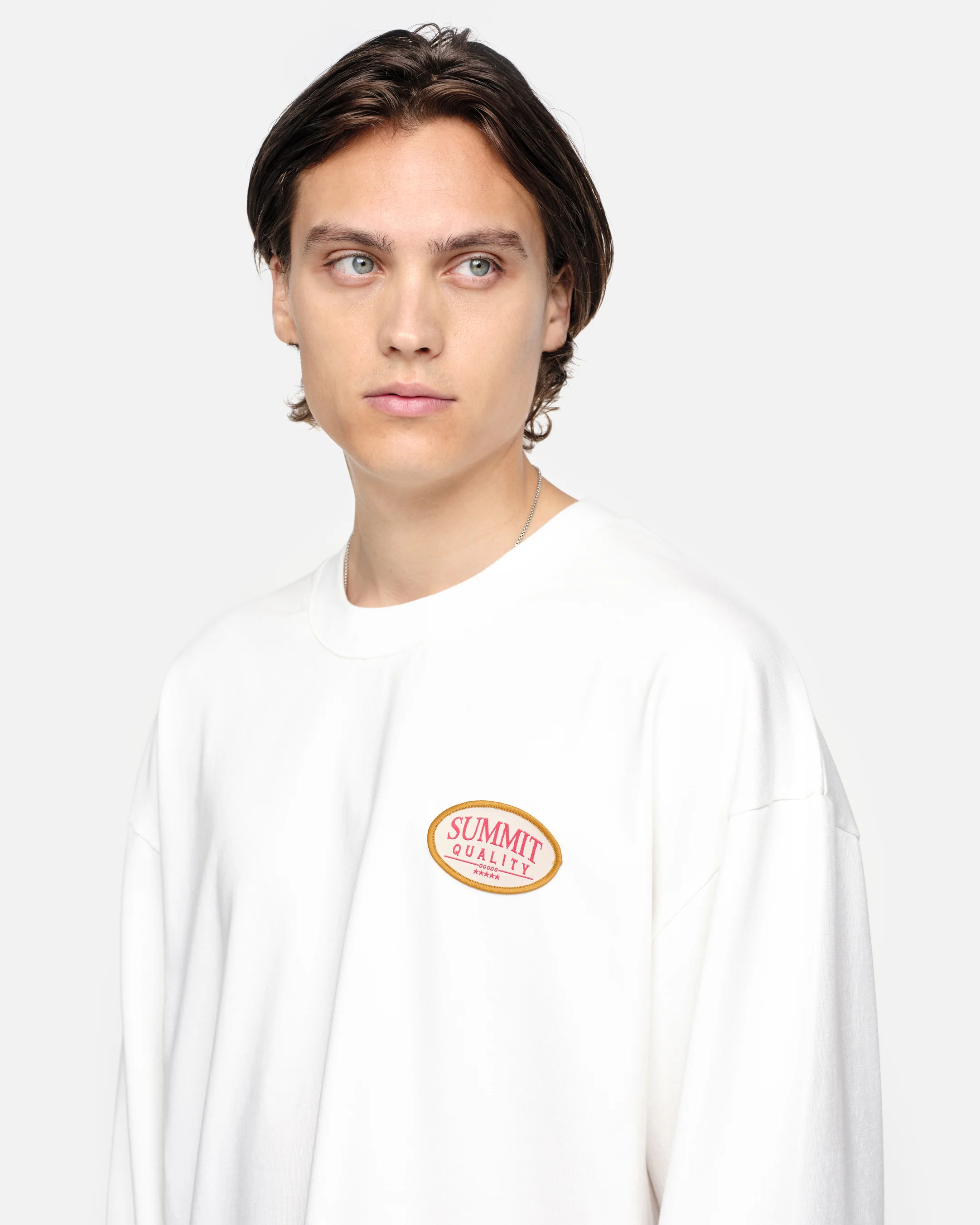 QUALITY GOODS LONG SLEEVE T-SHIRT - VINTAGE WHITE - Image 7