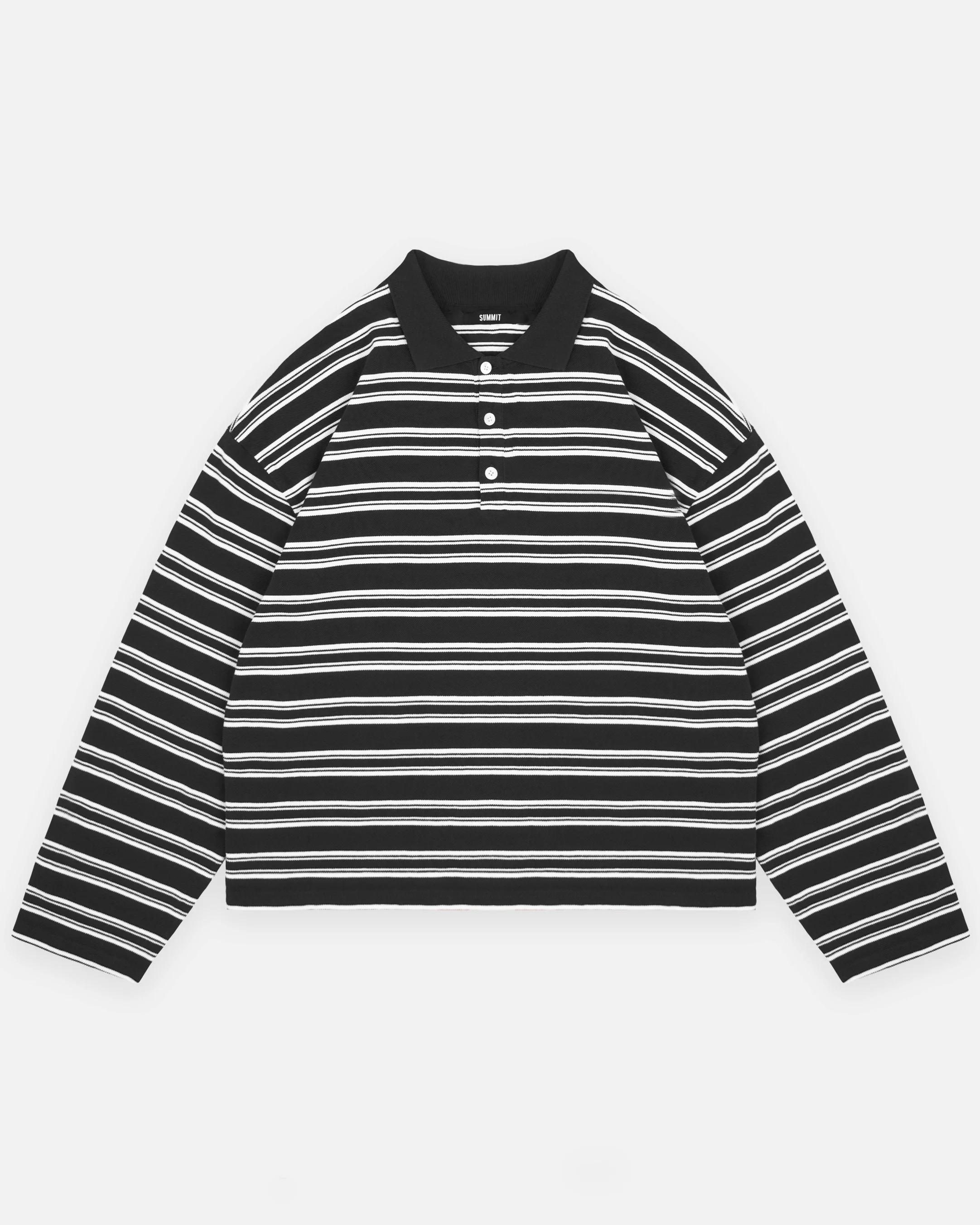 PIQUE POLO - BLACK STRIPE